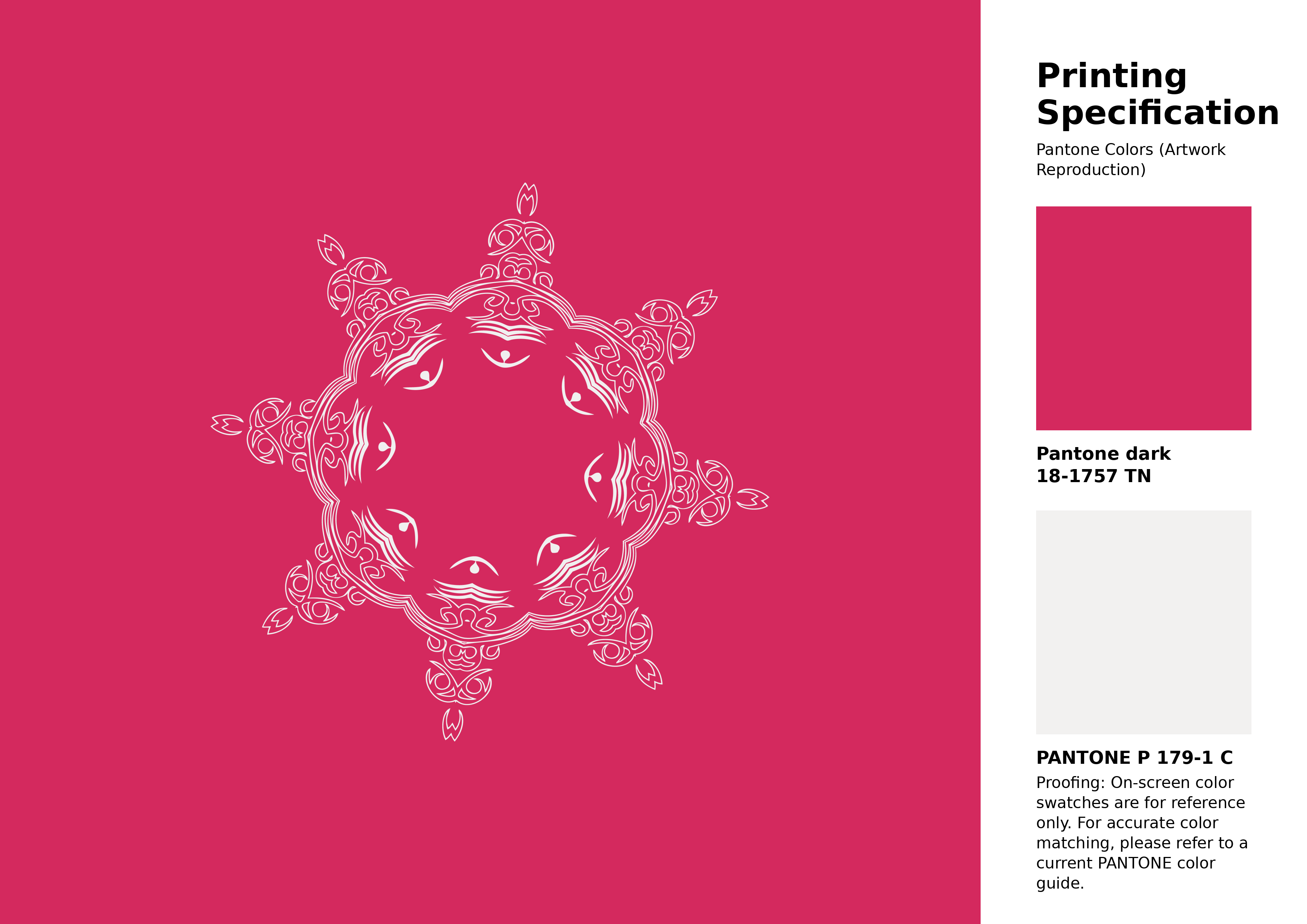 High-quality artwork and graphic illustration using Pantone 18-1757 Tn Sparkling Cosmo Color | Hex color Code #d4295e. A fantastic creative resource for designers and artists. #artwork #illustration #graphicart #d4295e