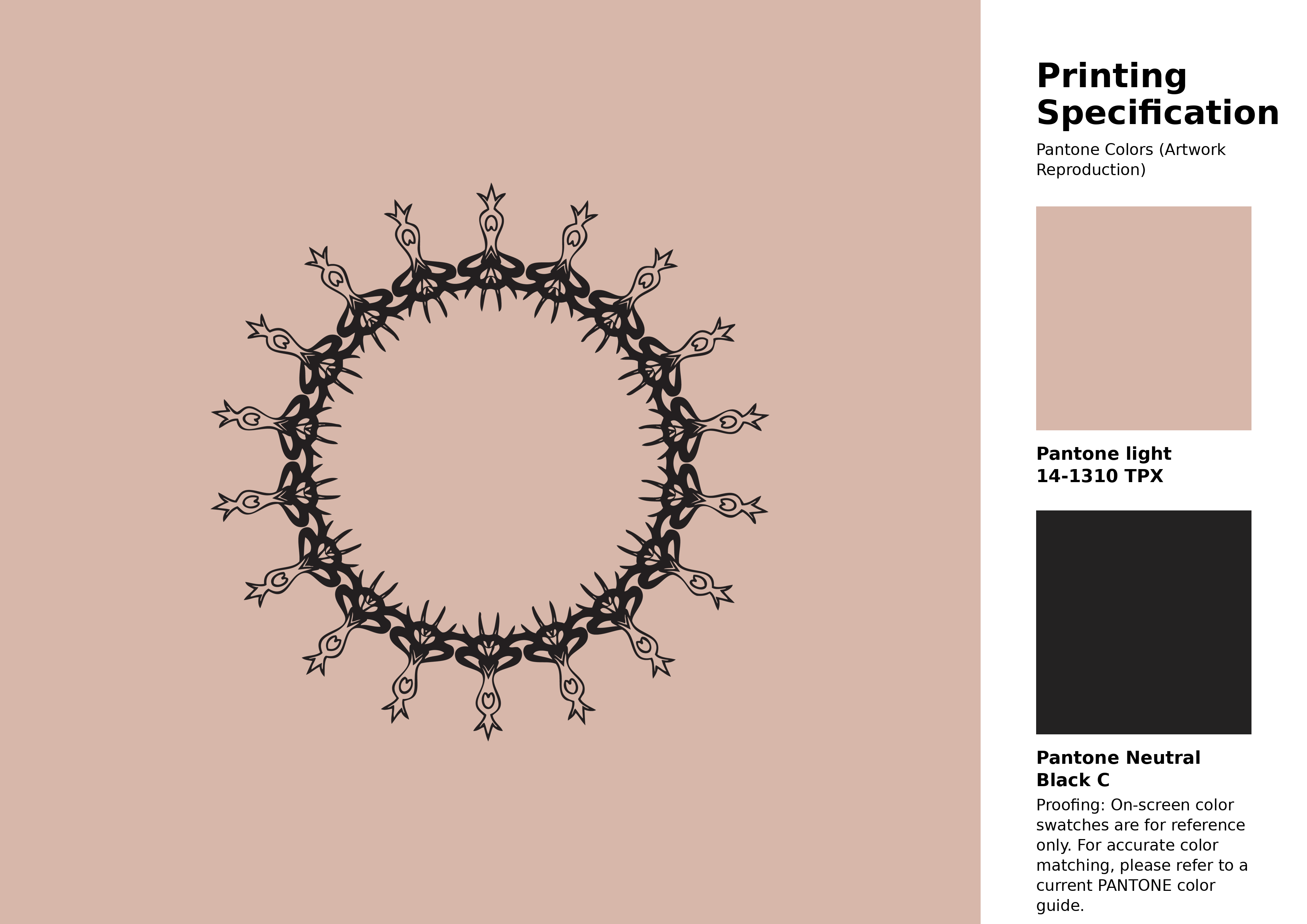 High-quality artwork and graphic illustration using Pantone 14-1310 Tpx Cameo Rose Color | Hex color Code #d7b7aa. A fantastic creative resource for designers and artists. #artwork #illustration #graphicart #d7b7aa