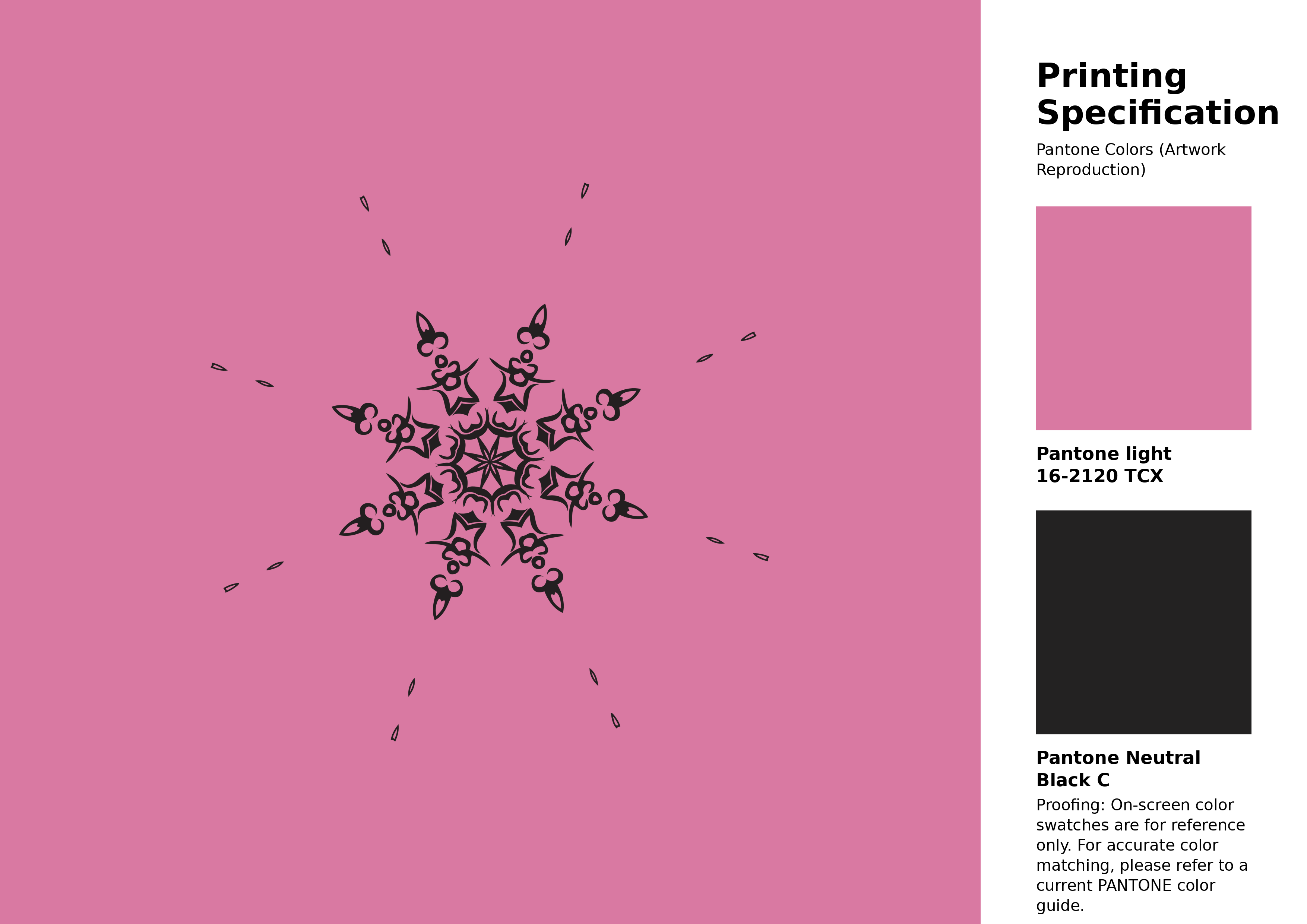 High-quality artwork and graphic illustration using Pantone 16-2120 Tcx Wild Orchid Color | Hex color Code #d979a2. A fantastic creative resource for designers and artists. #artwork #illustration #graphicart #d979a2