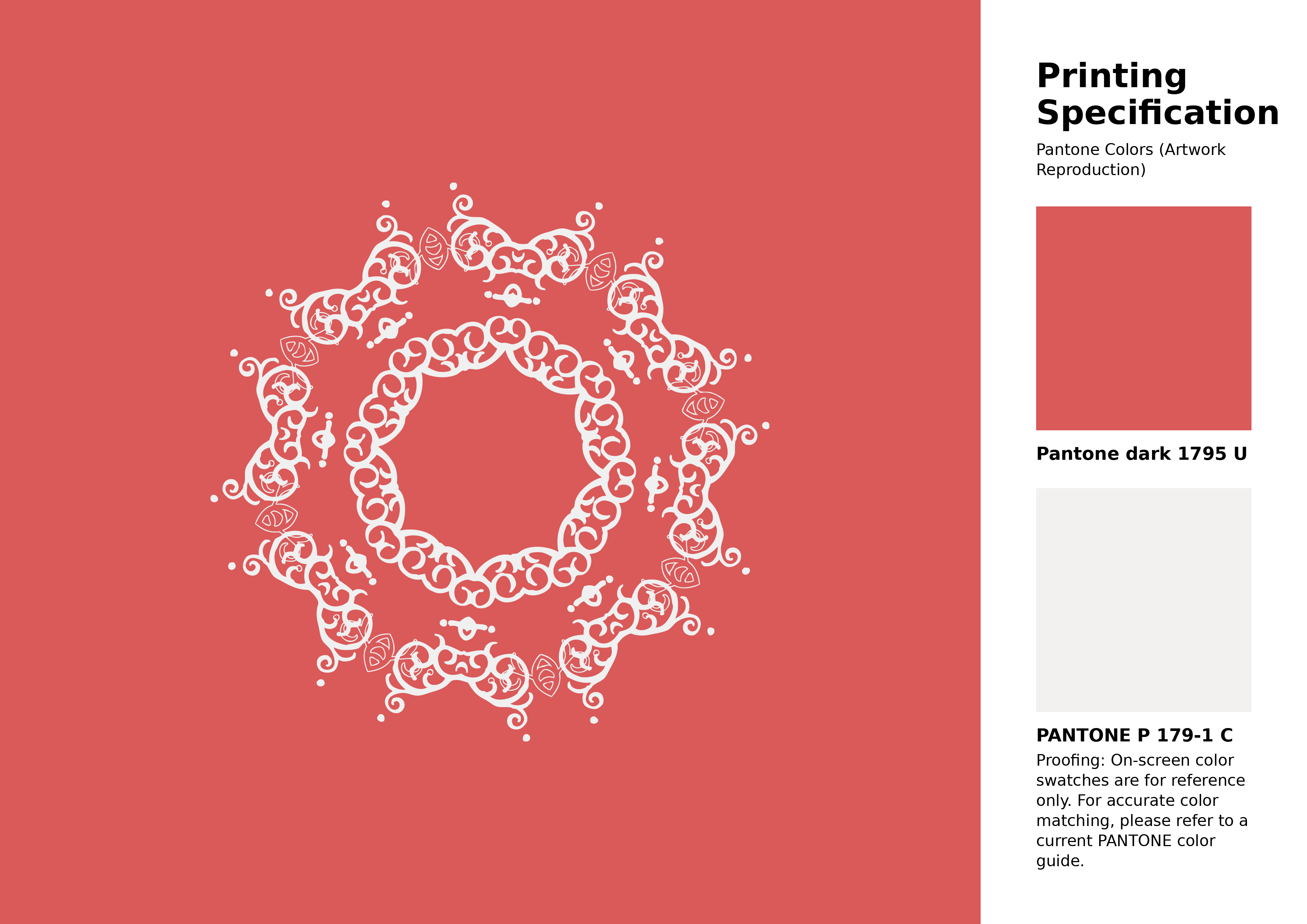 Hex Color #DA5959 — Pantone 1795 U Match, RGB, CMYK | iColorPalette