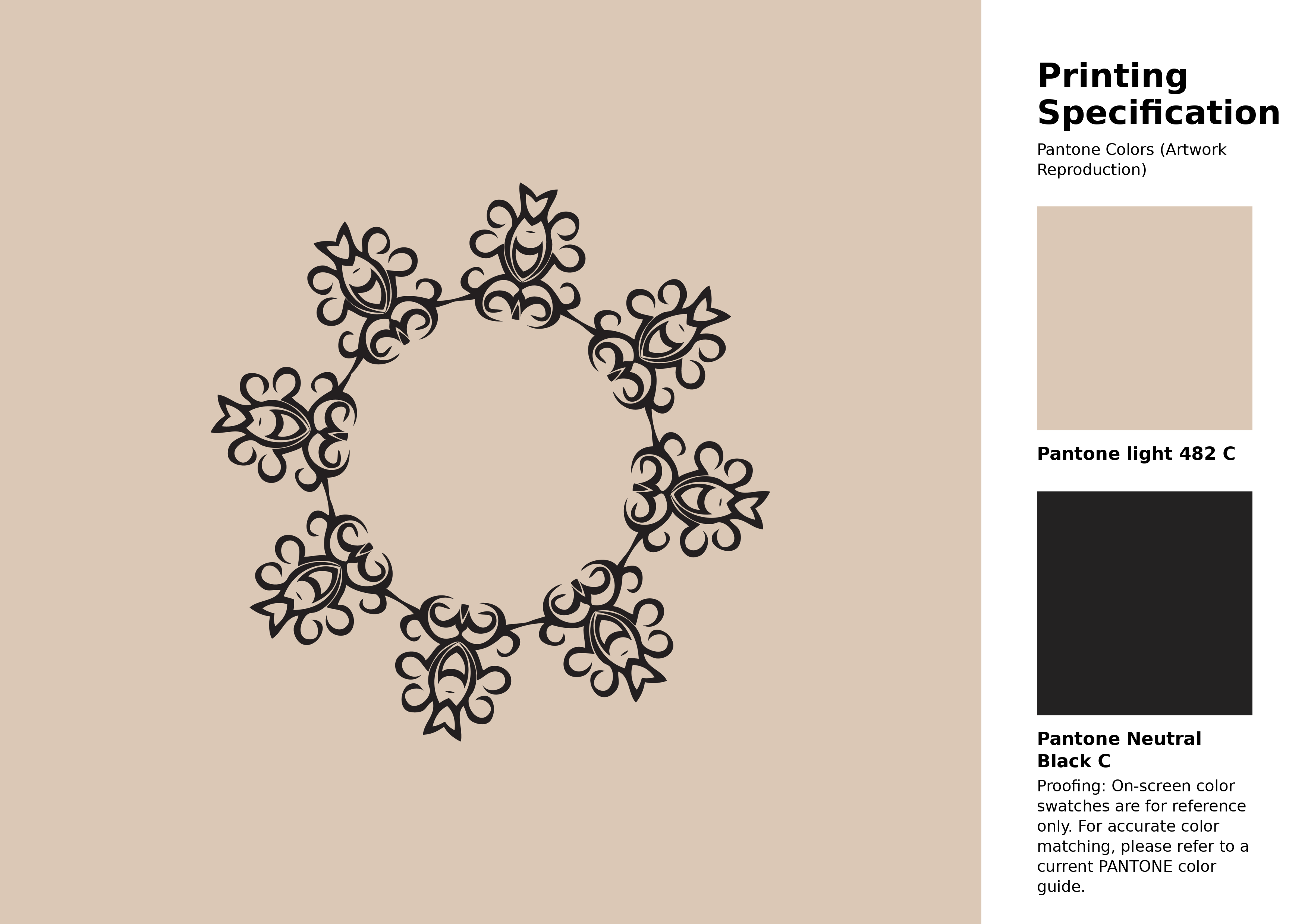 High-quality artwork and graphic illustration using Pantone 482 C Color | Hex color Code #dbc8b6. A fantastic creative resource for designers and artists. #artwork #illustration #graphicart #dbc8b6