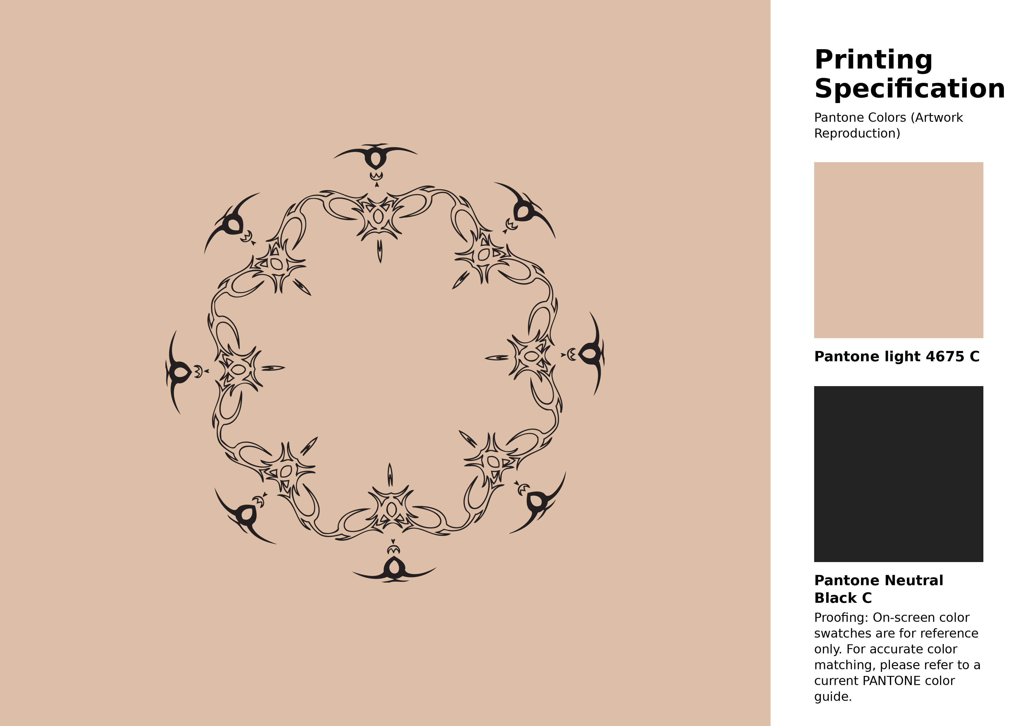 High-quality artwork and graphic illustration using Pantone 4675 C Color | Hex color Code #dcbfa6. A fantastic creative resource for designers and artists. #artwork #illustration #graphicart #dcbfa6