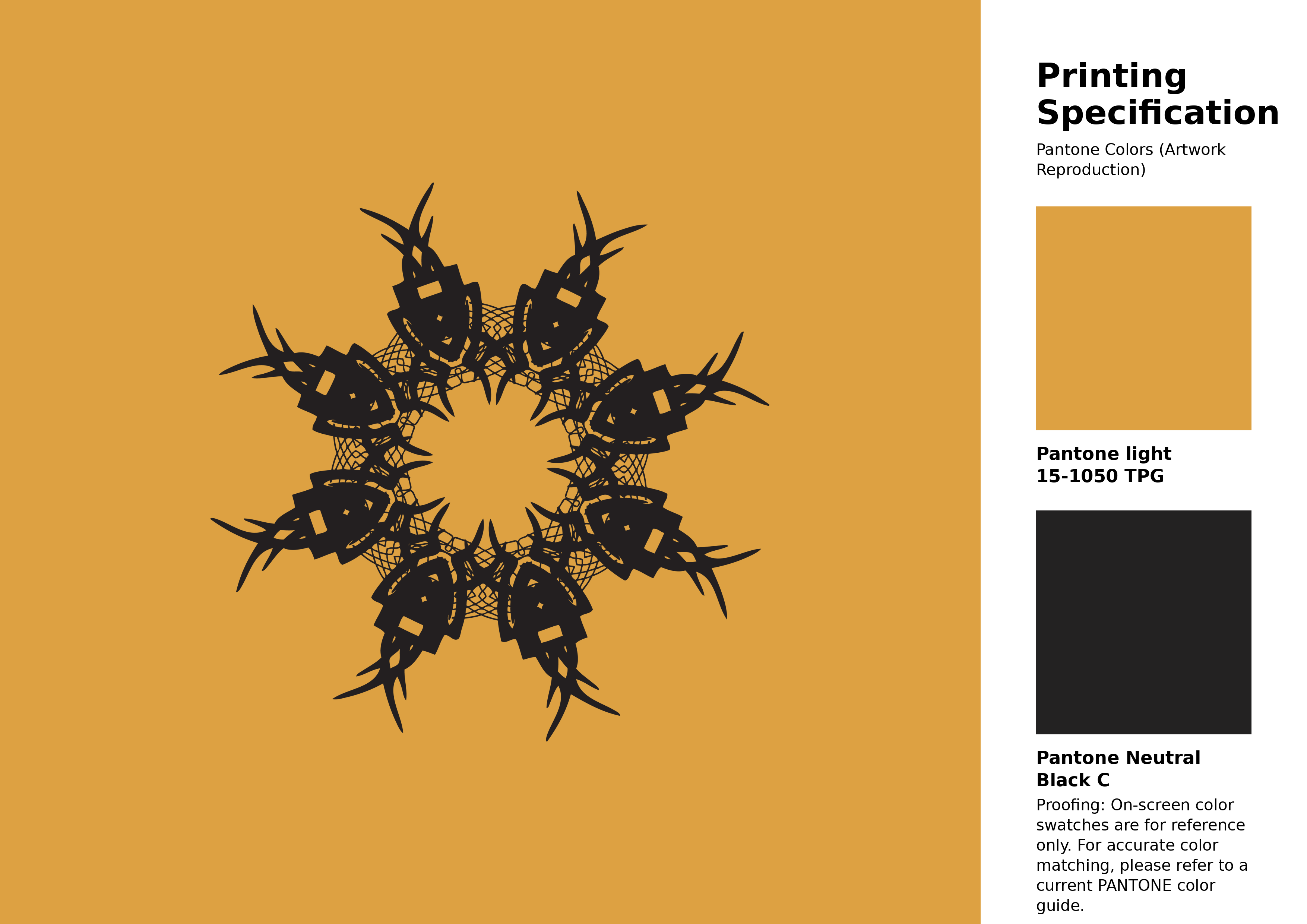 High-quality artwork and graphic illustration using Pantone 15-1050 Tpg Golden Glow Color | Hex color Code #dda142. A fantastic creative resource for designers and artists. #artwork #illustration #graphicart #dda142