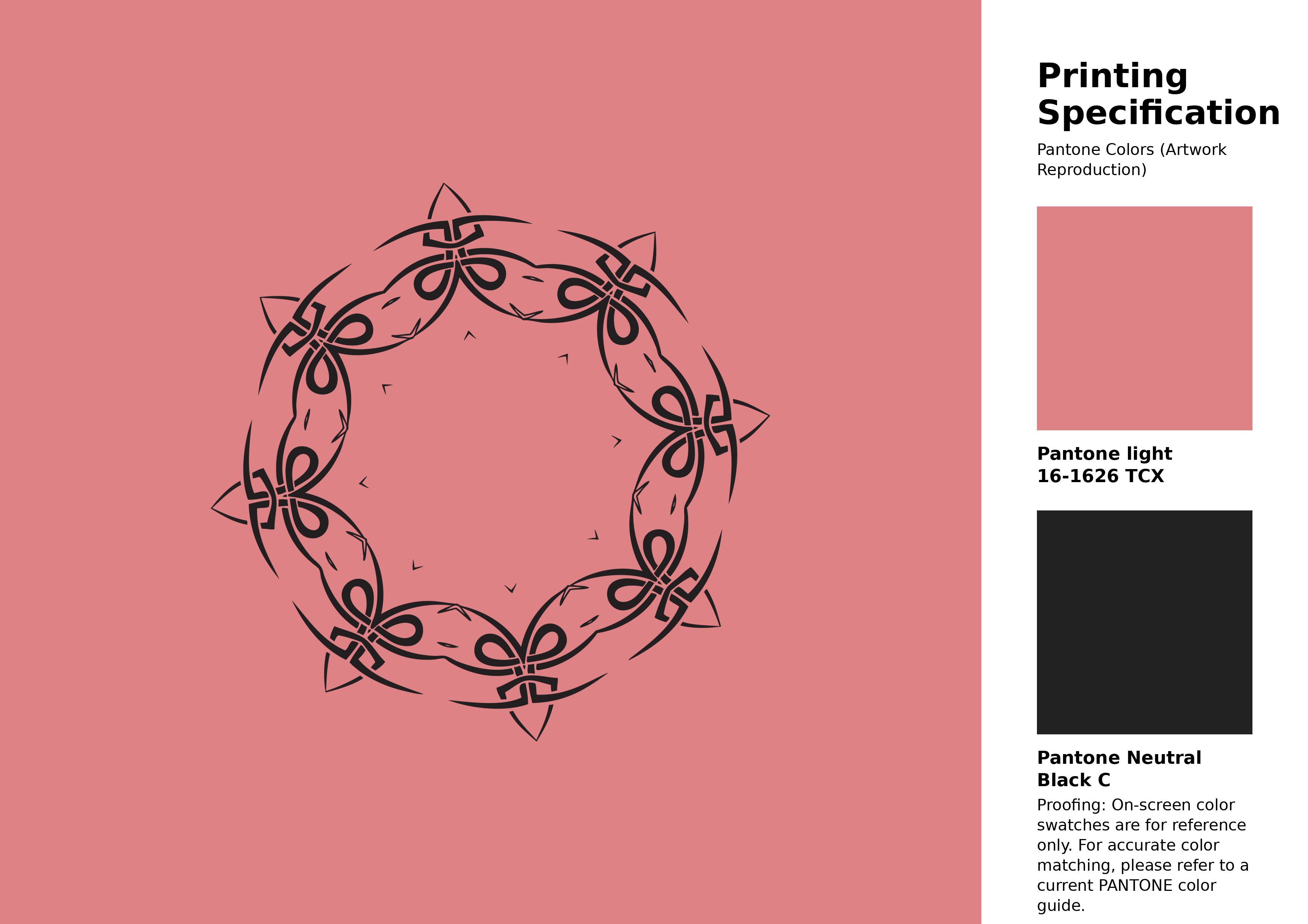 High-quality artwork and graphic illustration using Pantone 16-1626 Tcx Peach Blossom Color | Hex color Code #de8286. A fantastic creative resource for designers and artists. #artwork #illustration #graphicart #de8286