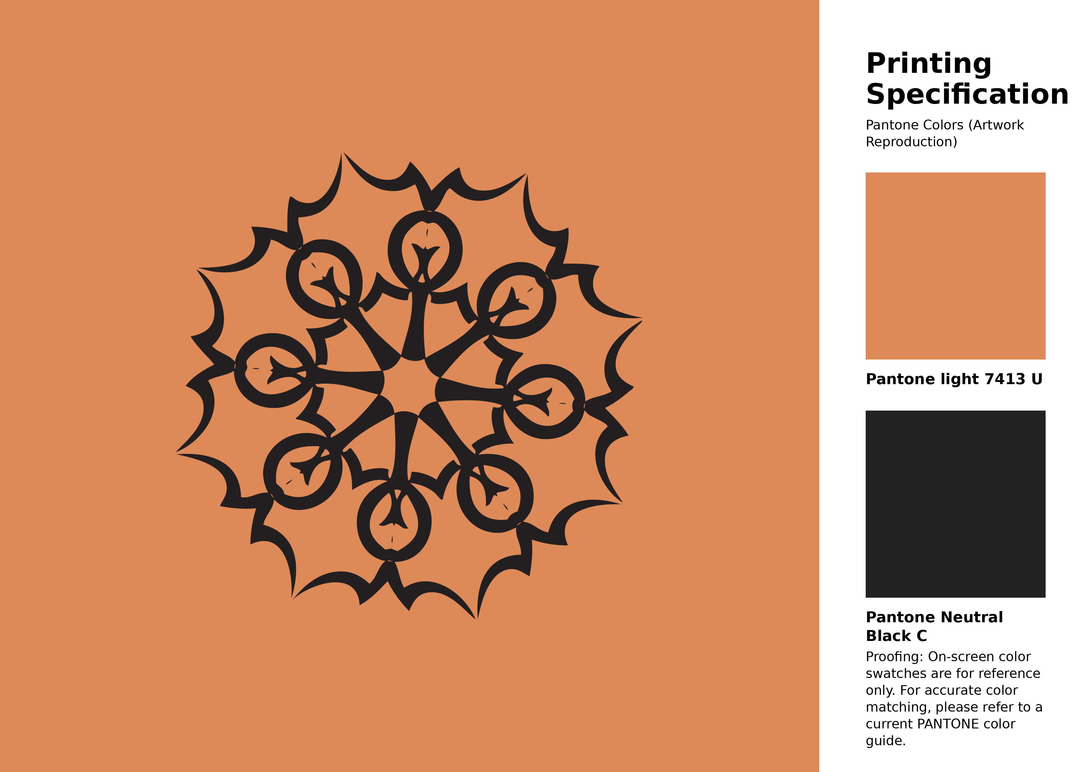 High-quality artwork and graphic illustration using Pantone 7413 U Color | Hex color Code #de8958. A fantastic creative resource for designers and artists. #artwork #illustration #graphicart #de8958