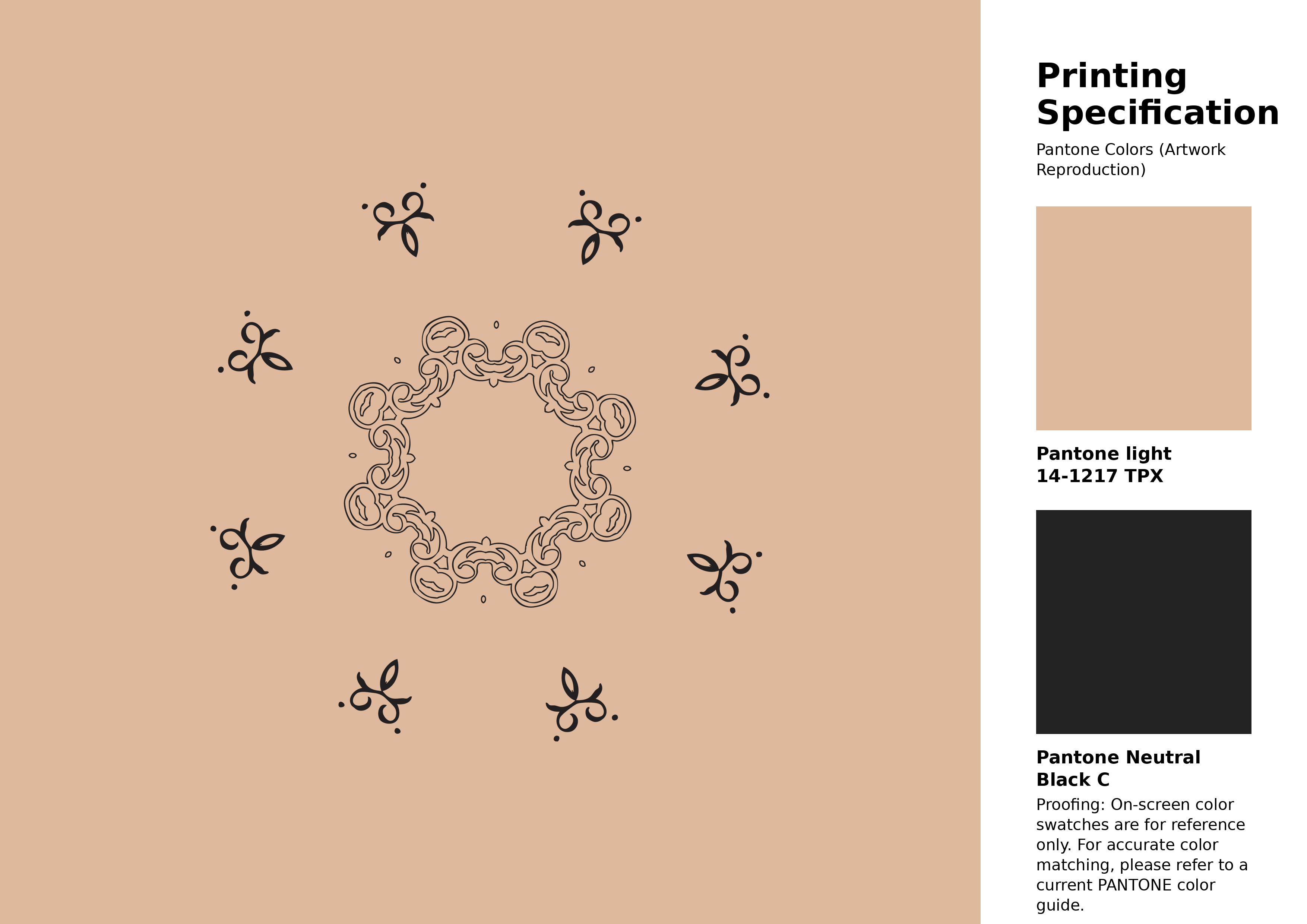High-quality artwork and graphic illustration using Pantone 14-1217 Tpx Amberlight Color | Hex color Code #deb99d. A fantastic creative resource for designers and artists. #artwork #illustration #graphicart #deb99d