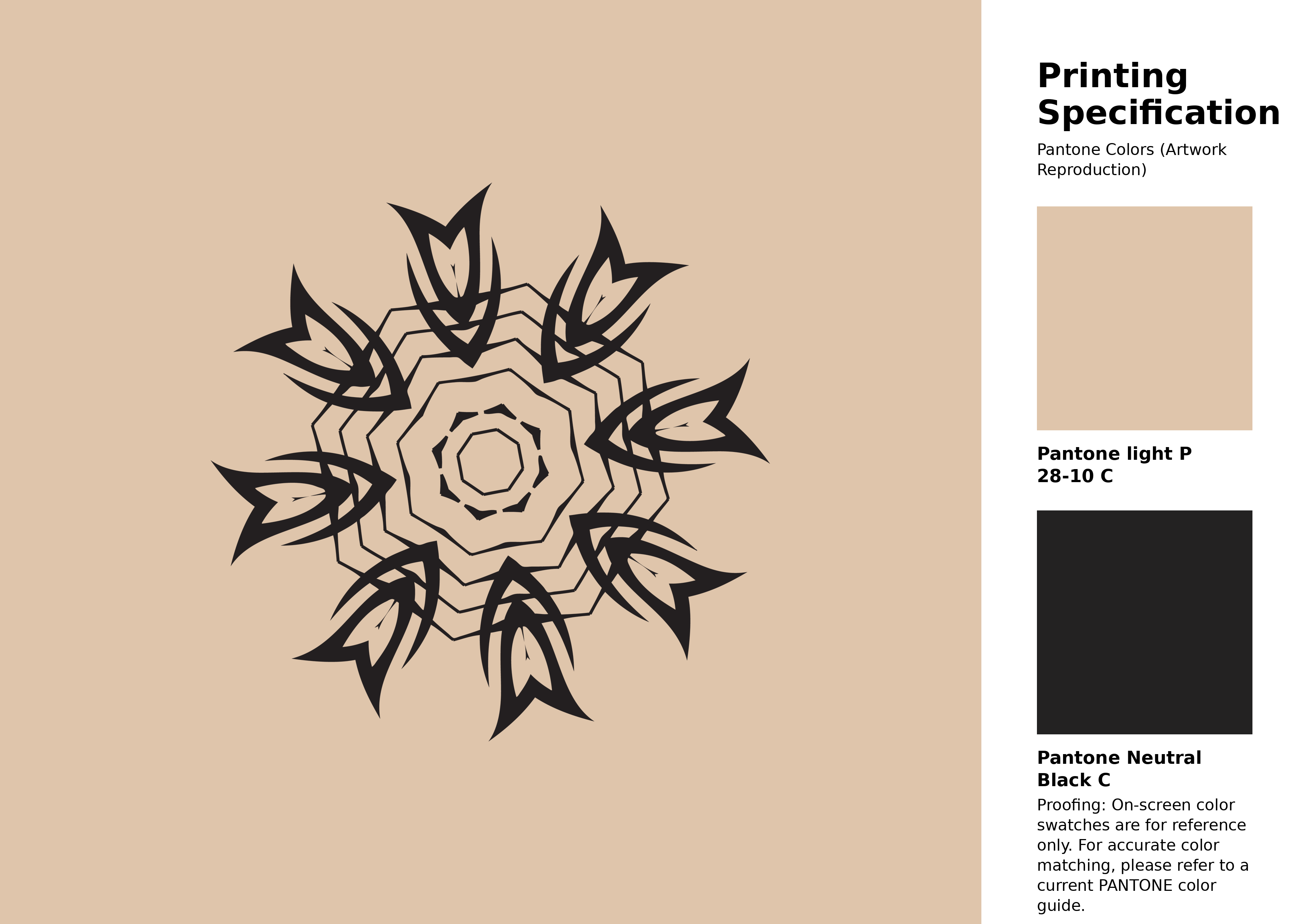 High-quality artwork and graphic illustration using Pantone P 28-10 C Color | Hex color Code #dfc5ab. A fantastic creative resource for designers and artists. #artwork #illustration #graphicart #dfc5ab