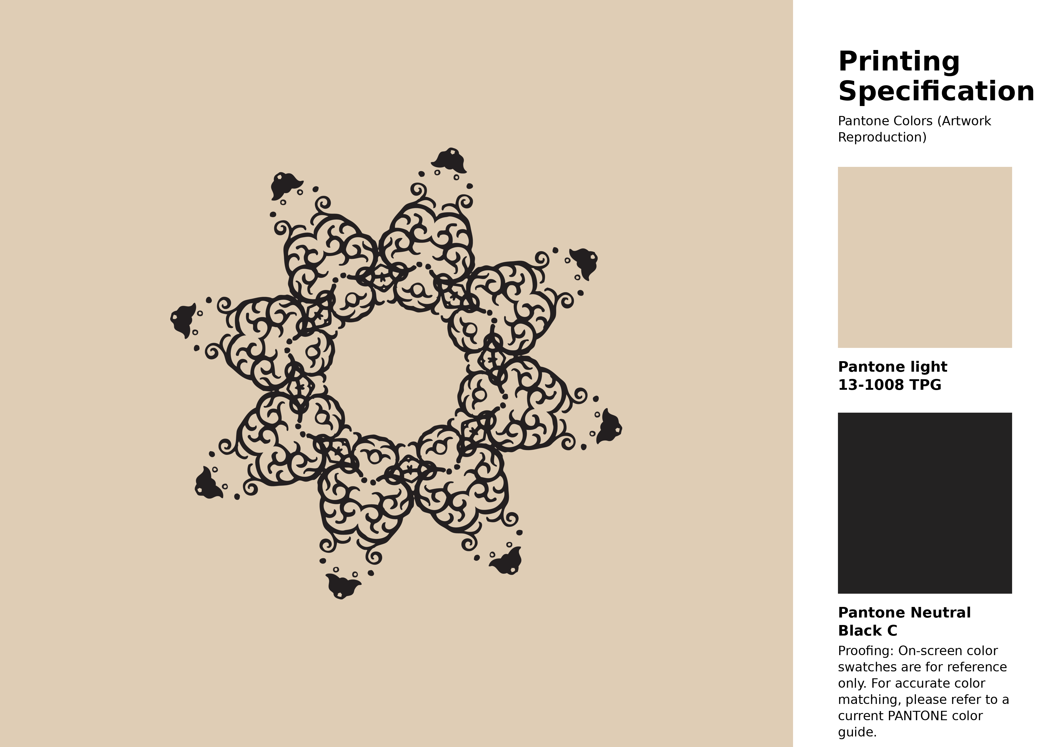 High-quality artwork and graphic illustration using Pantone 13-1008 Tpg Bleached Sand Color | Hex color Code #dfcdb5. A fantastic creative resource for designers and artists. #artwork #illustration #graphicart #dfcdb5