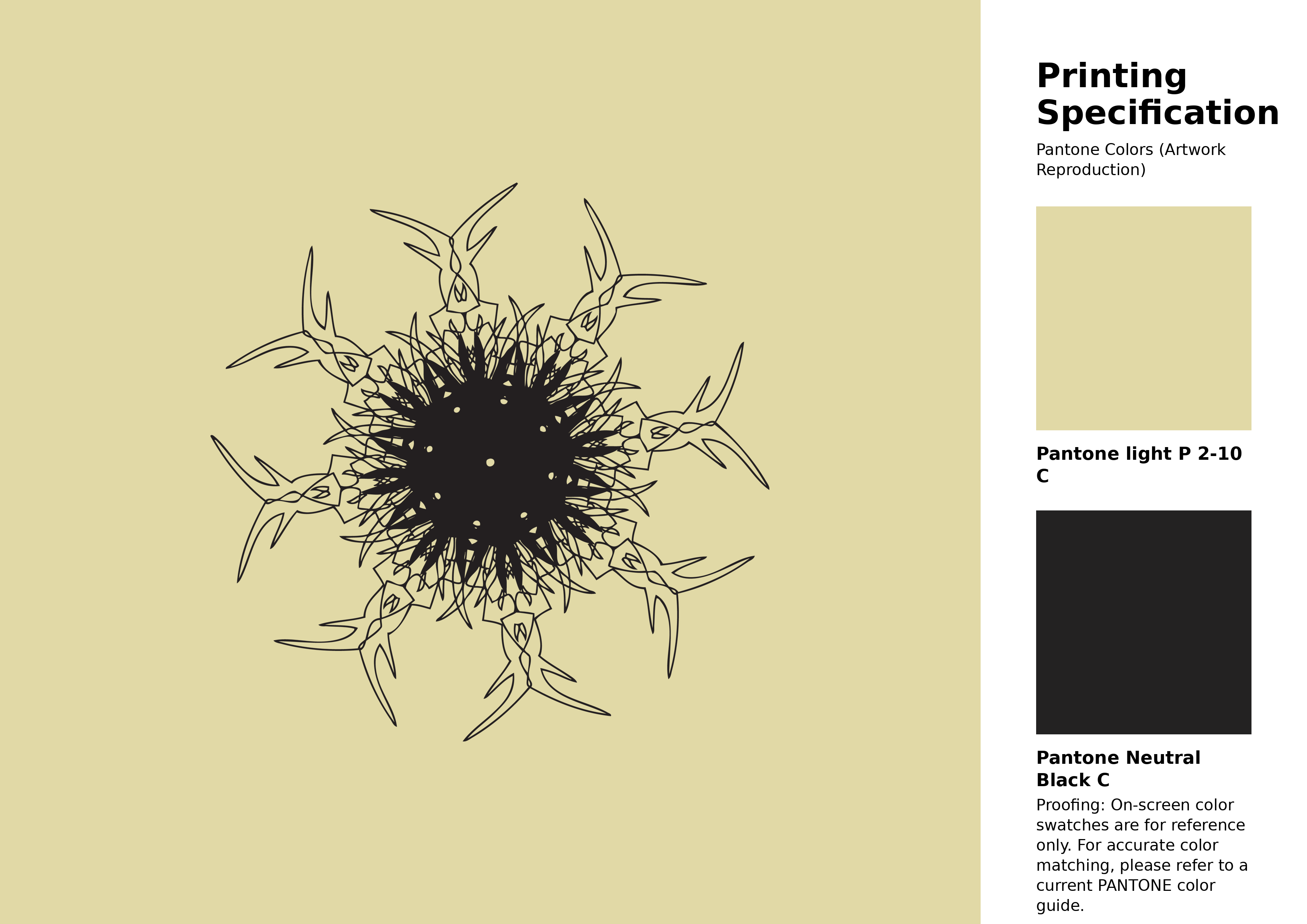 High-quality artwork and graphic illustration using Pantone P 2-10 C Color | Hex color Code #e1d9a6. A fantastic creative resource for designers and artists. #artwork #illustration #graphicart #e1d9a6