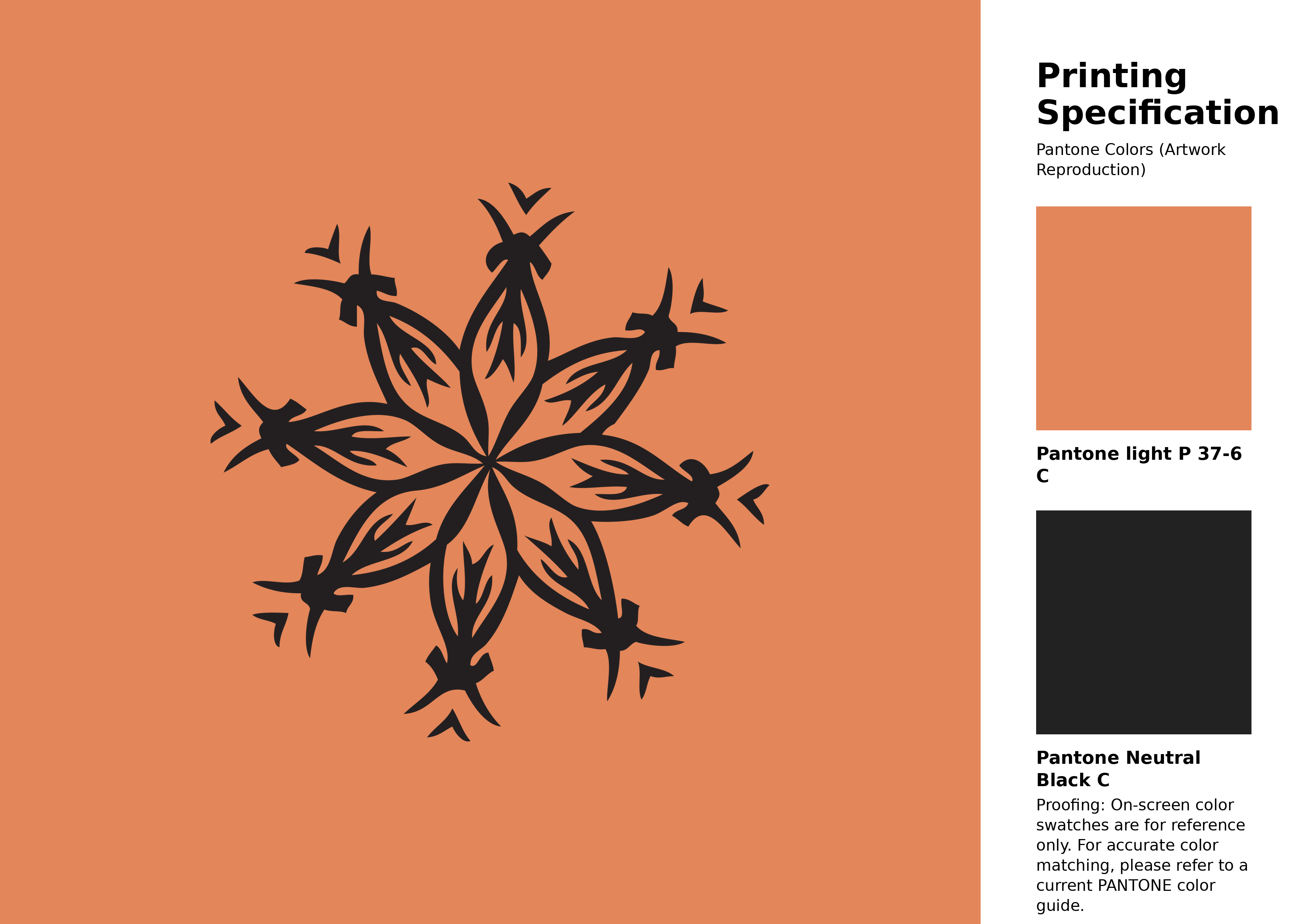 High-quality artwork and graphic illustration using Pantone P 37-6 C Color | Hex color Code #e3865a. A fantastic creative resource for designers and artists. #artwork #illustration #graphicart #e3865a