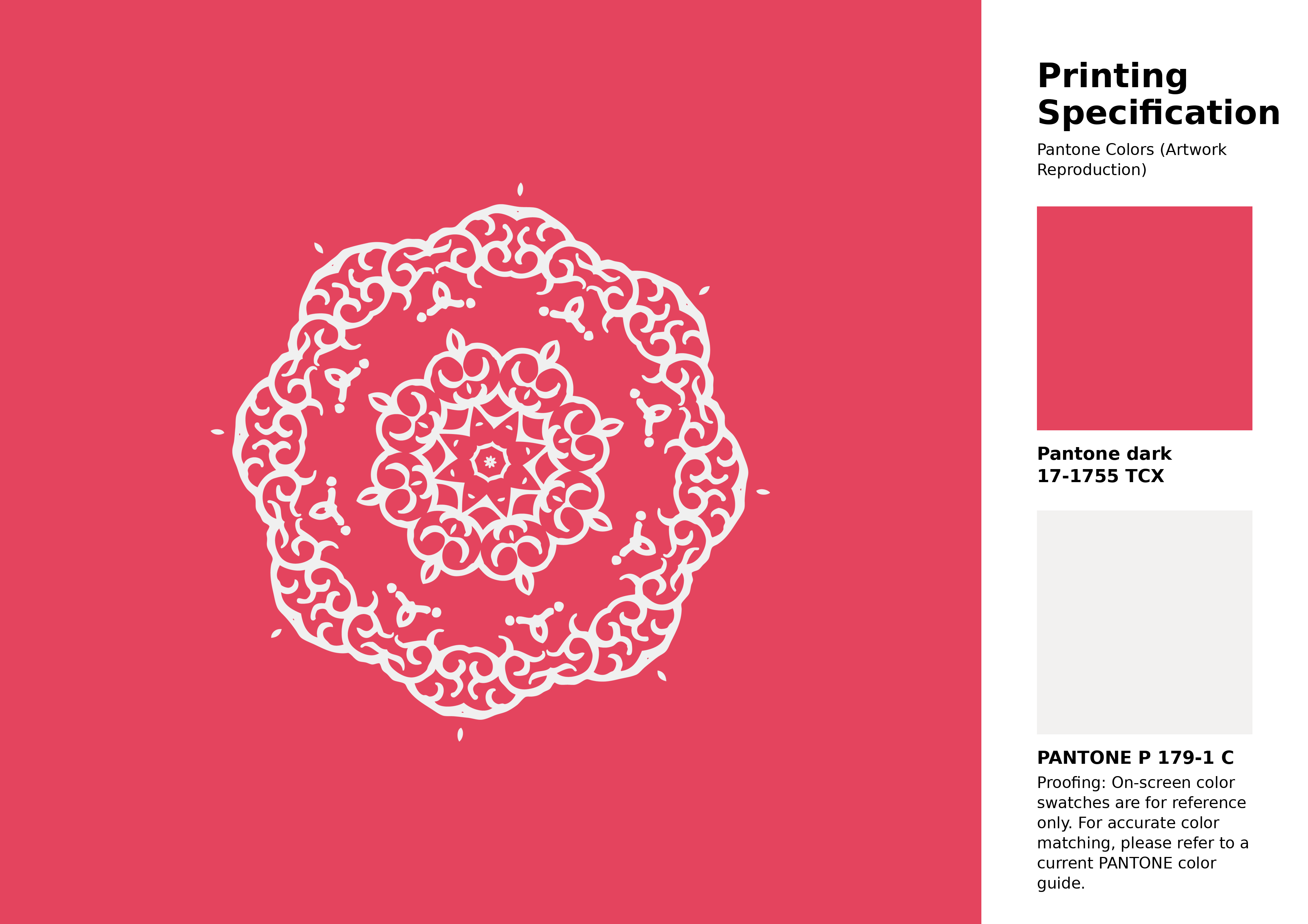 Hex Color #e4445e | Printing Match PANTONE 17-1755 TCX | Color