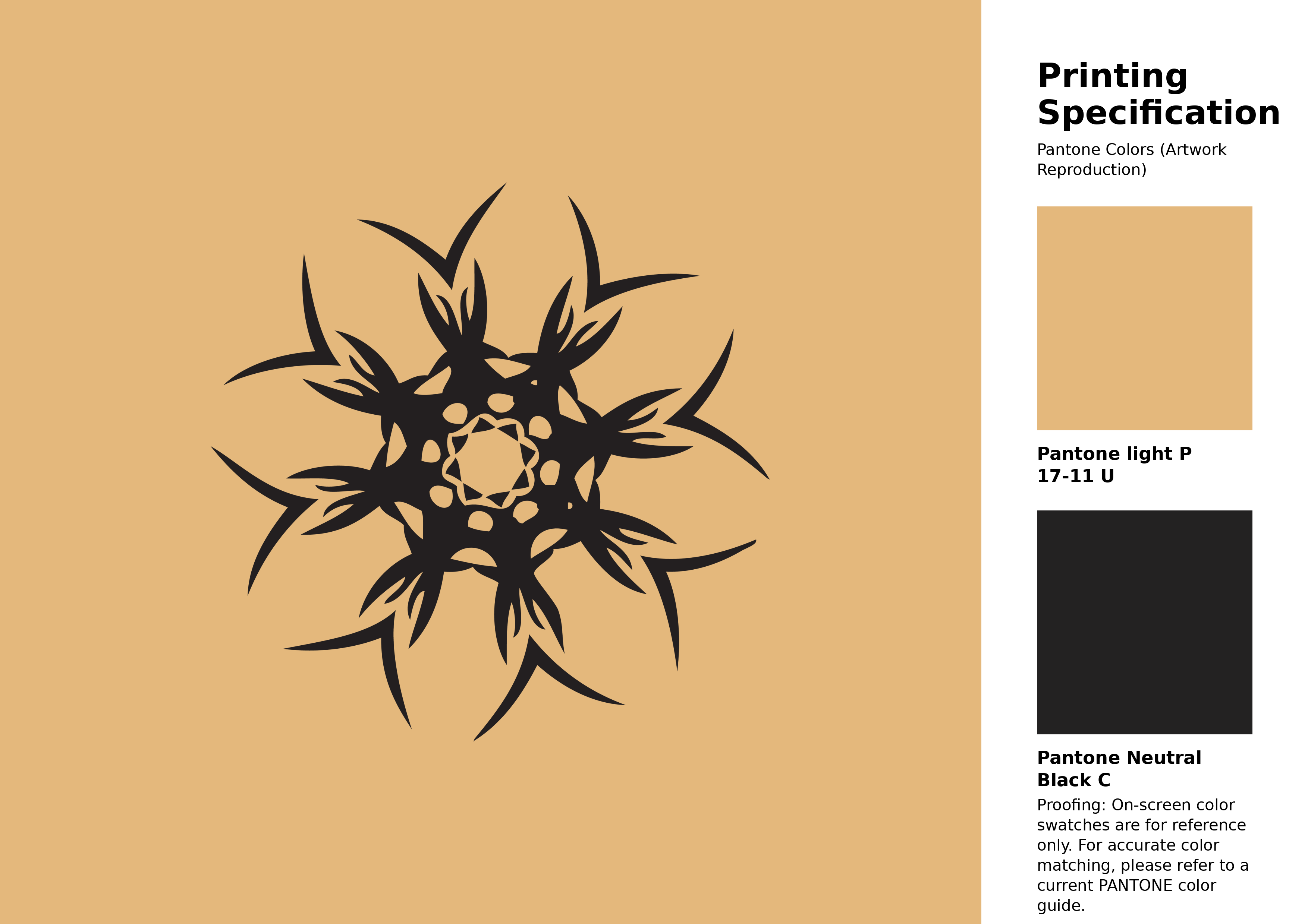 High-quality artwork and graphic illustration using Pantone P 17-11 U Color | Hex color Code #e4b87c. A fantastic creative resource for designers and artists. #artwork #illustration #graphicart #e4b87c