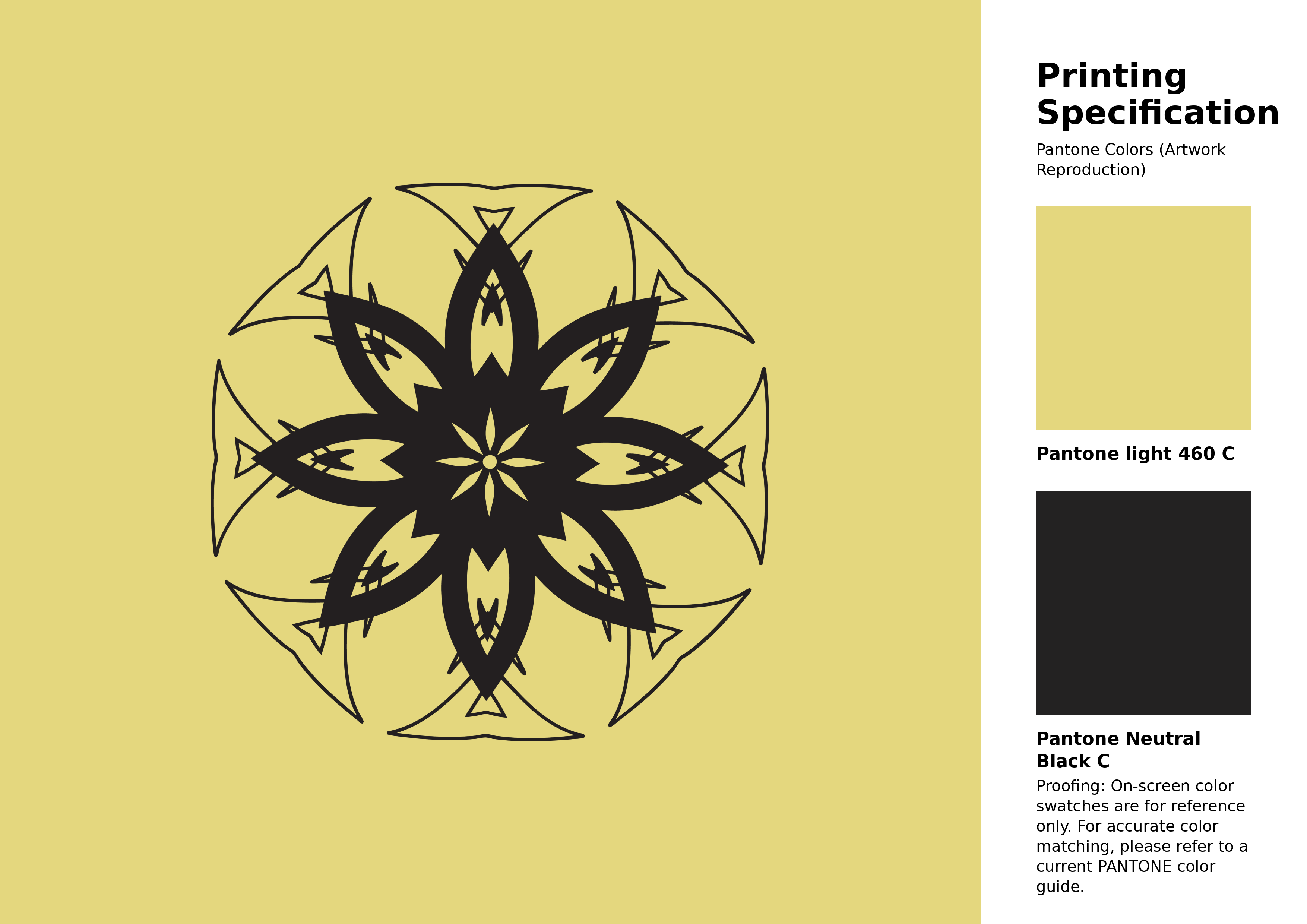 High-quality artwork and graphic illustration using Pantone 460 C Color | Hex color Code #e4d77e. A fantastic creative resource for designers and artists. #artwork #illustration #graphicart #e4d77e