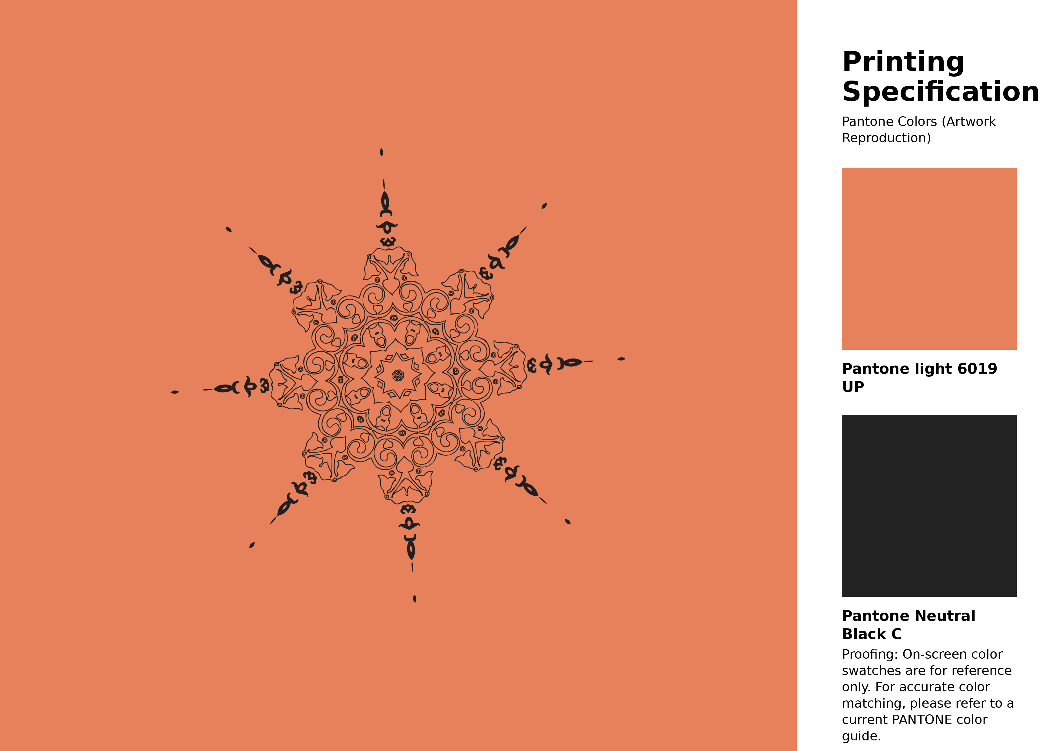High-quality artwork and graphic illustration using Pantone 6019 UP Color | Hex color Code #e6815b. A fantastic creative resource for designers and artists. #artwork #illustration #graphicart #e6815b