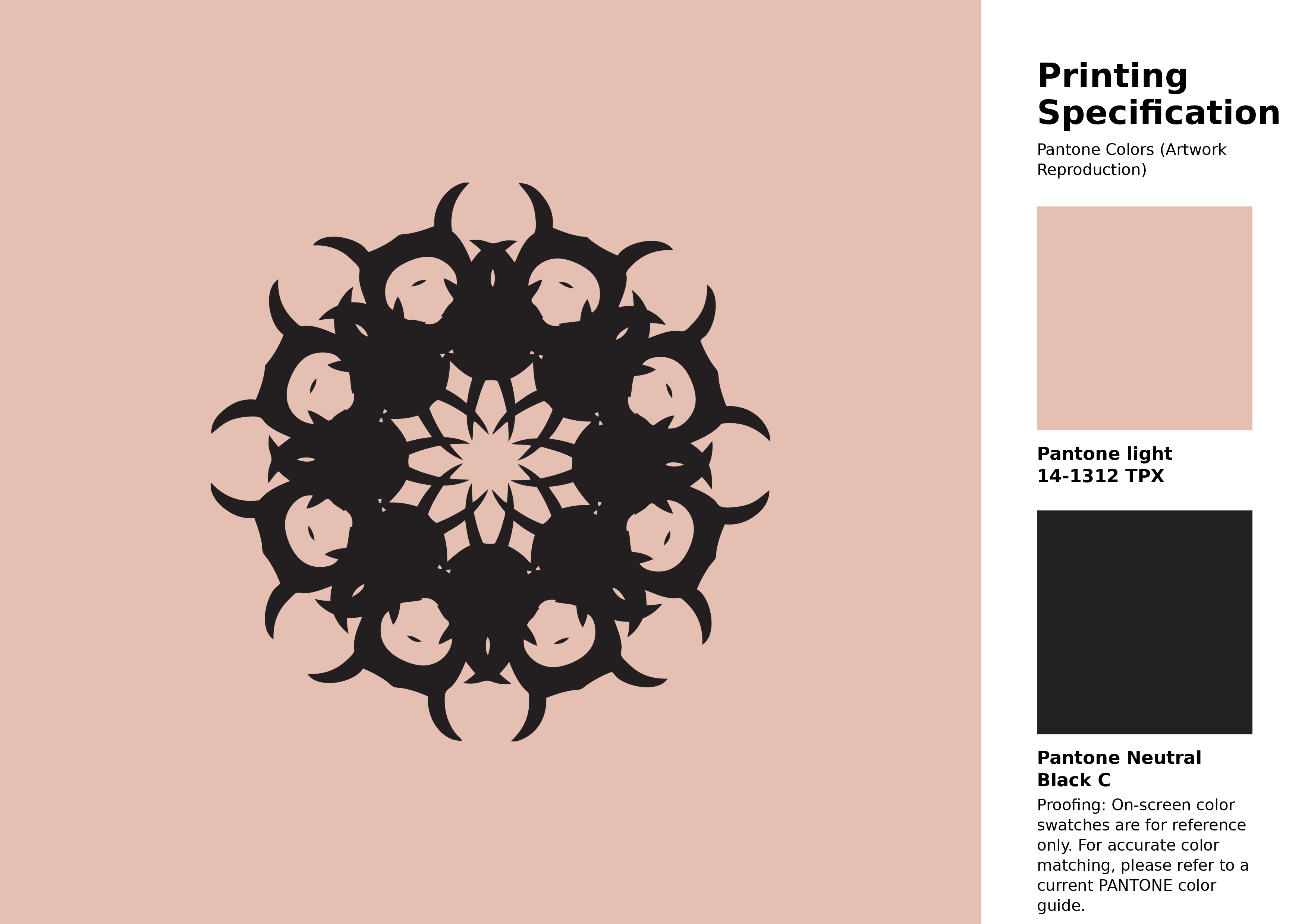 High-quality artwork and graphic illustration using Pantone 14-1312 Tpx Pale Blush Color | Hex color Code #e6bfb3. A fantastic creative resource for designers and artists. #artwork #illustration #graphicart #e6bfb3