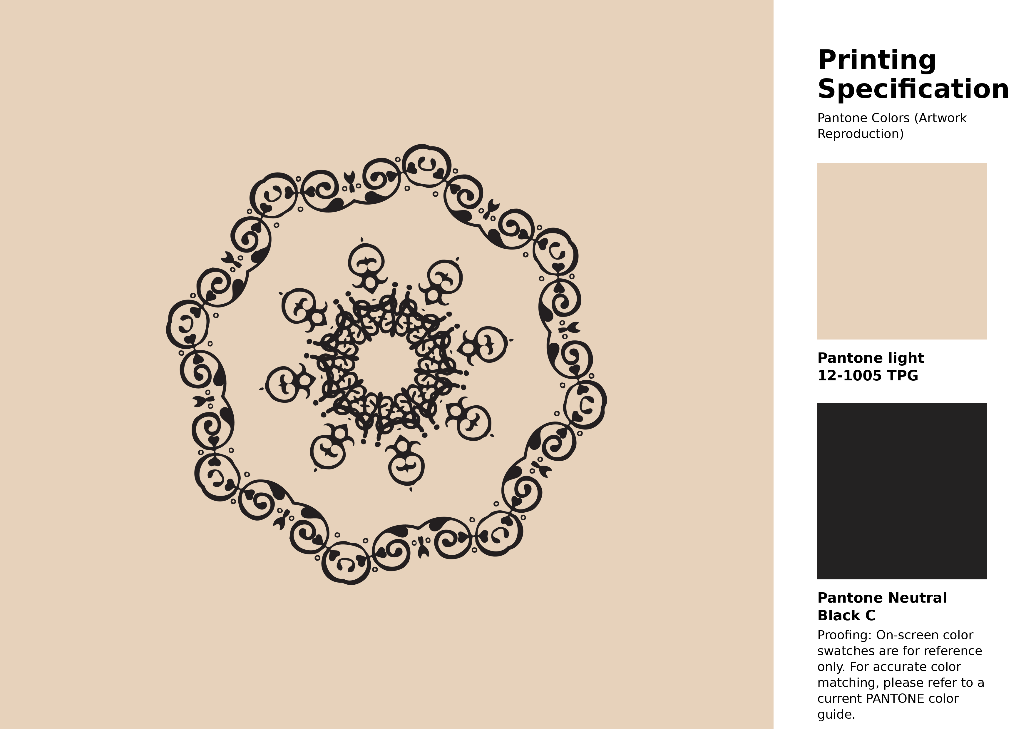 High-quality artwork and graphic illustration using Pantone 12-1005 Tpg Novelle Peach Color | Hex color Code #e7d2bb. A fantastic creative resource for designers and artists. #artwork #illustration #graphicart #e7d2bb