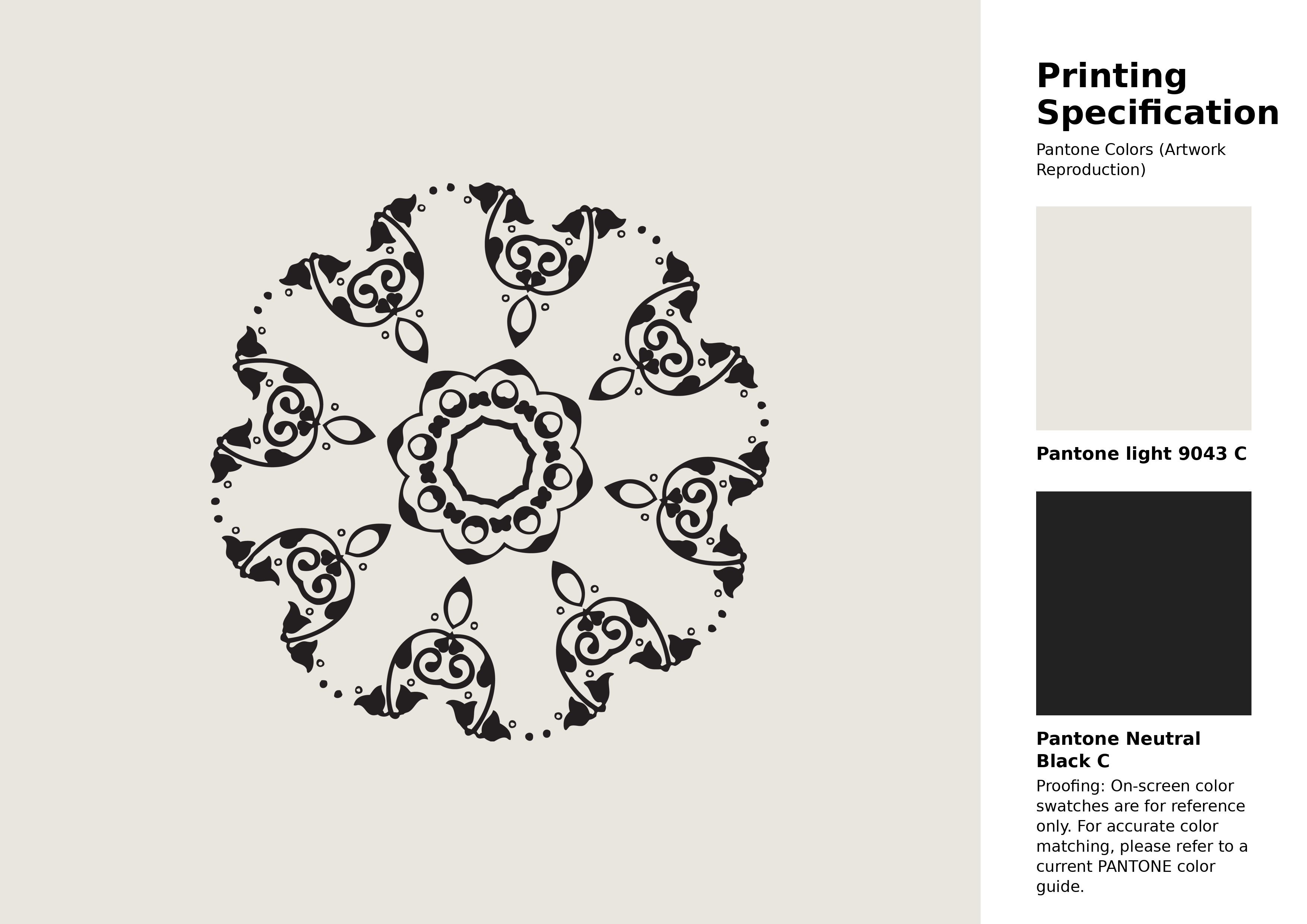 Hex Color #e8e6df | Printing Match PANTONE 9043 C | Color conversion ...