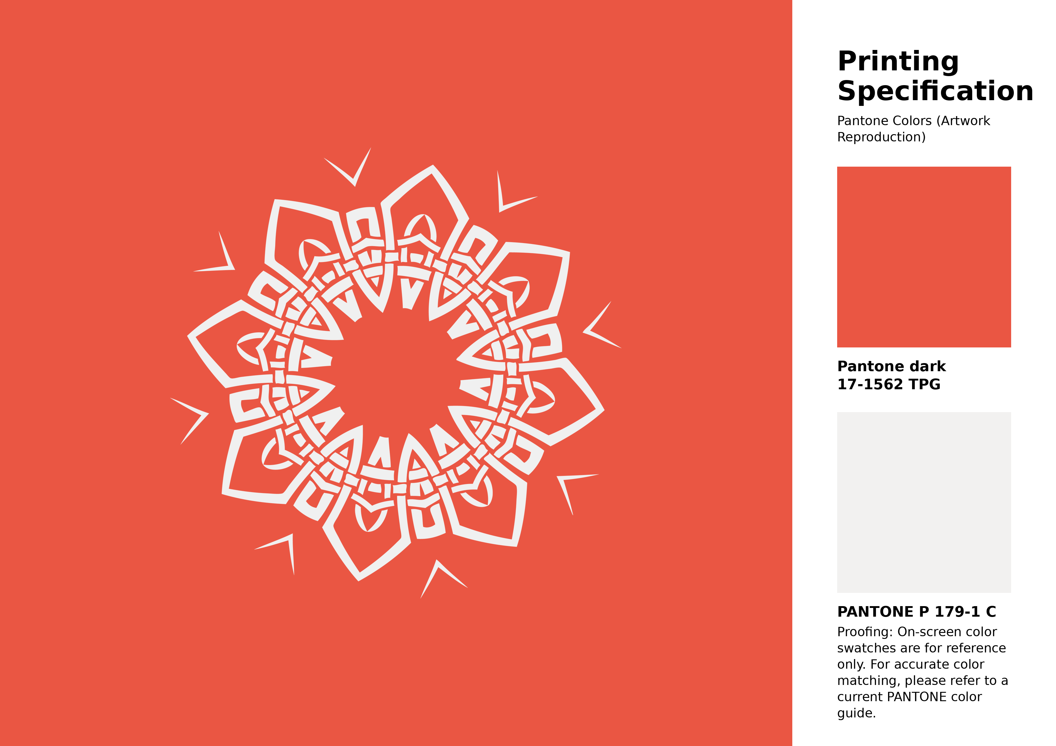 High-quality artwork and graphic illustration using Pantone 17-1562 Tpg Mandarin Red Color | Hex color Code #ea5643. A fantastic creative resource for designers and artists. #artwork #illustration #graphicart #ea5643