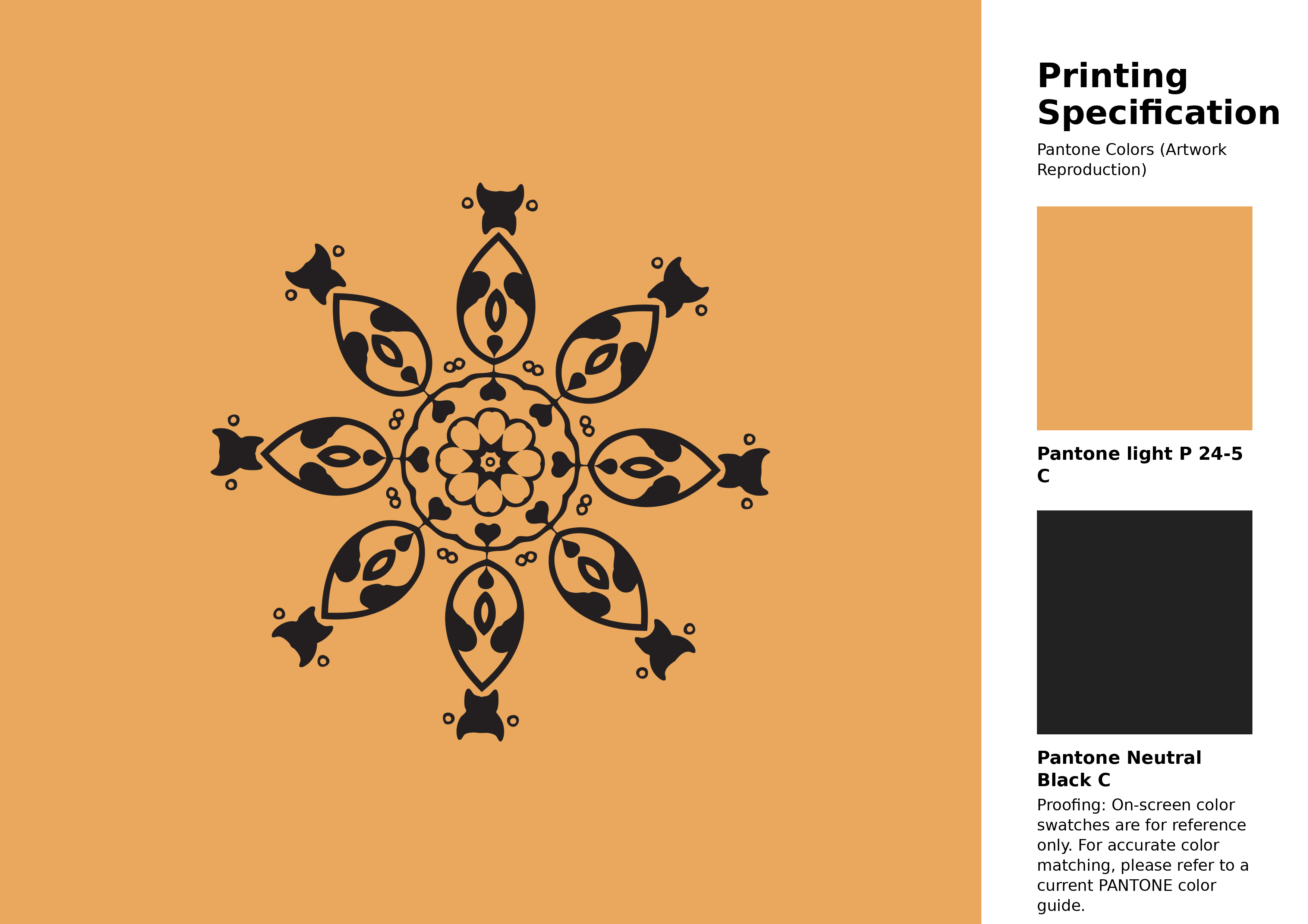 High-quality artwork and graphic illustration using Pantone P 24-5 C Color | Hex color Code #eaa85e. A fantastic creative resource for designers and artists. #artwork #illustration #graphicart #eaa85e