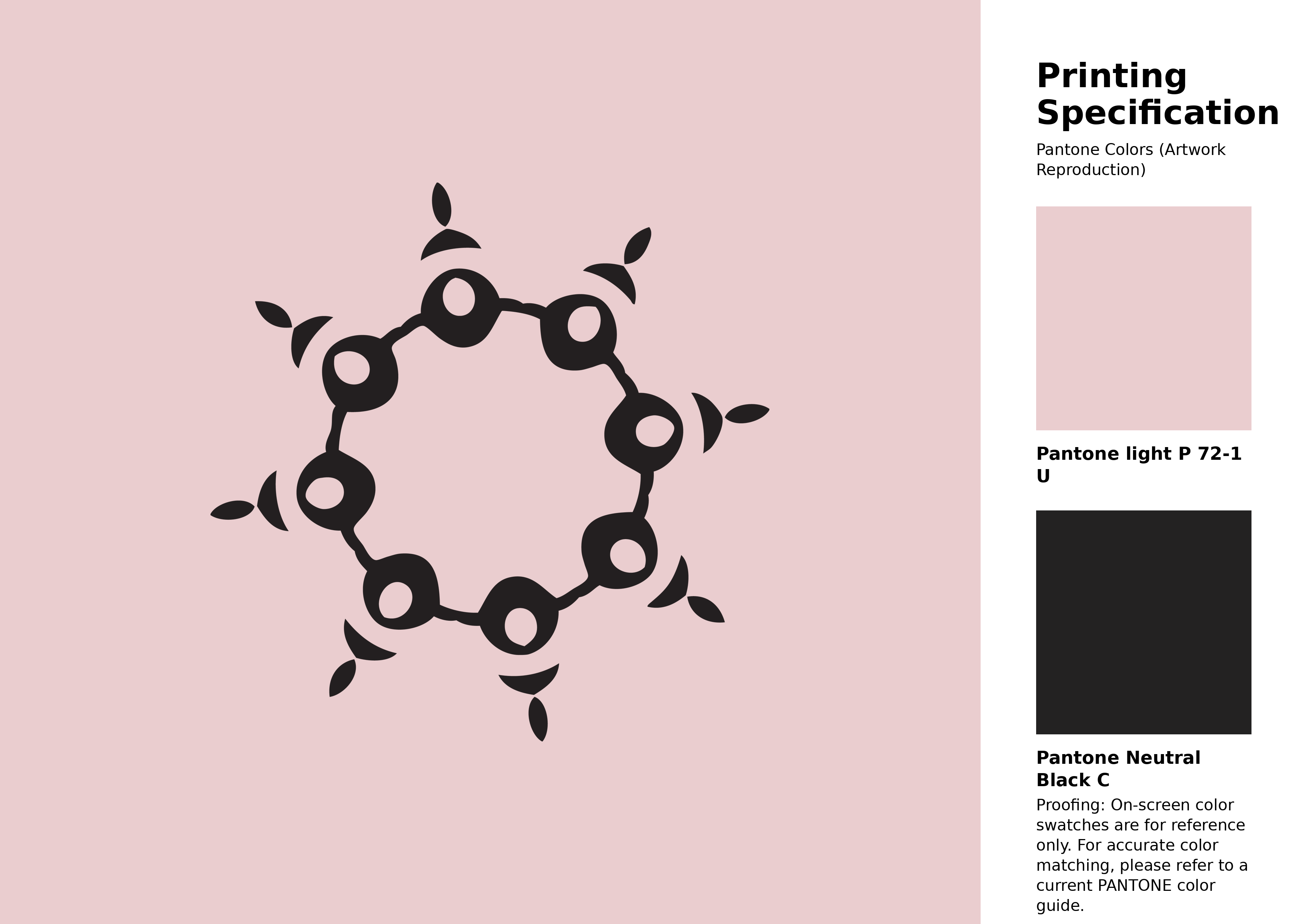High-quality artwork and graphic illustration using Pantone P 72-1 U Color | Hex color Code #eacdcf. A fantastic creative resource for designers and artists. #artwork #illustration #graphicart #eacdcf