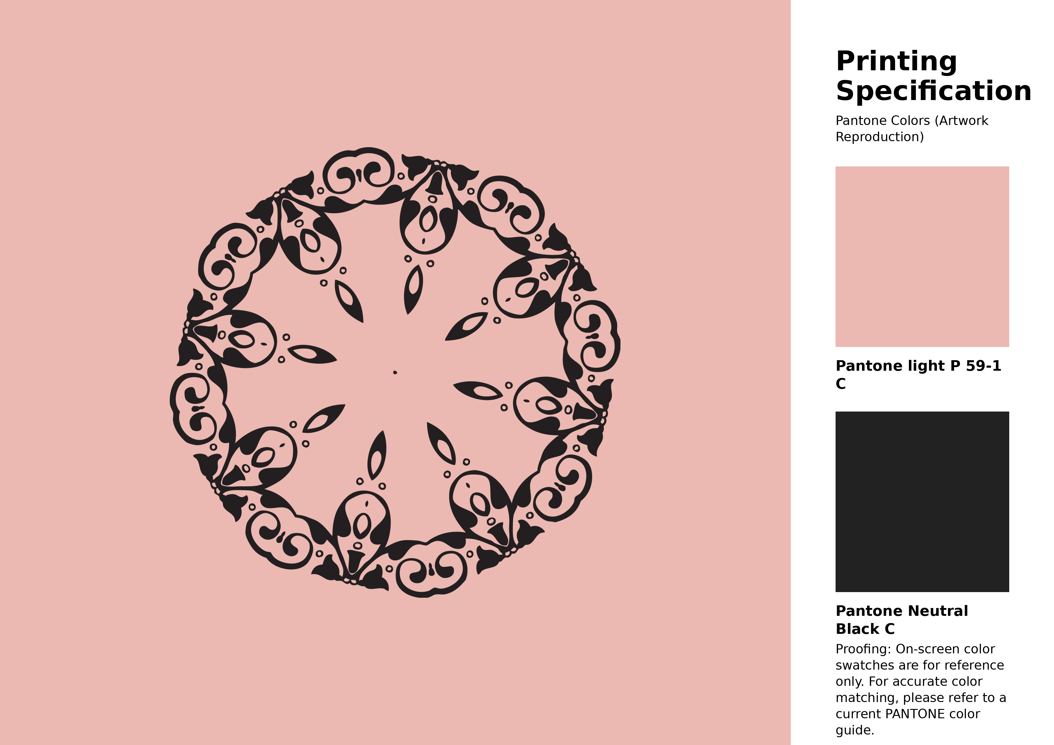 High-quality artwork and graphic illustration using Pantone P 59-1 C Color | Hex color Code #ebb8b2. A fantastic creative resource for designers and artists. #artwork #illustration #graphicart #ebb8b2