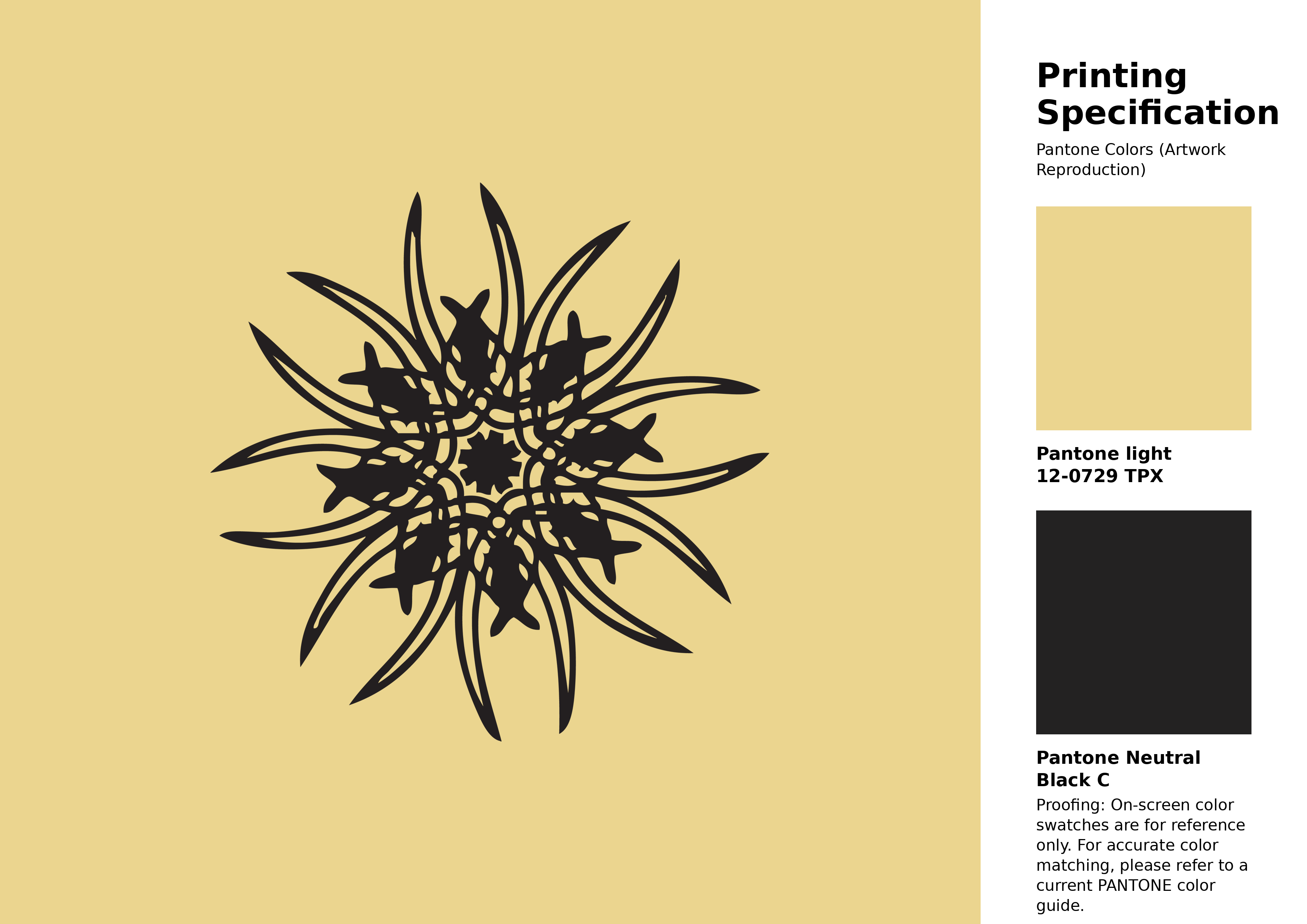 High-quality artwork and graphic illustration using Pantone 12-0729 Tpx Sundress Color | Hex color Code #ebd58f. A fantastic creative resource for designers and artists. #artwork #illustration #graphicart #ebd58f