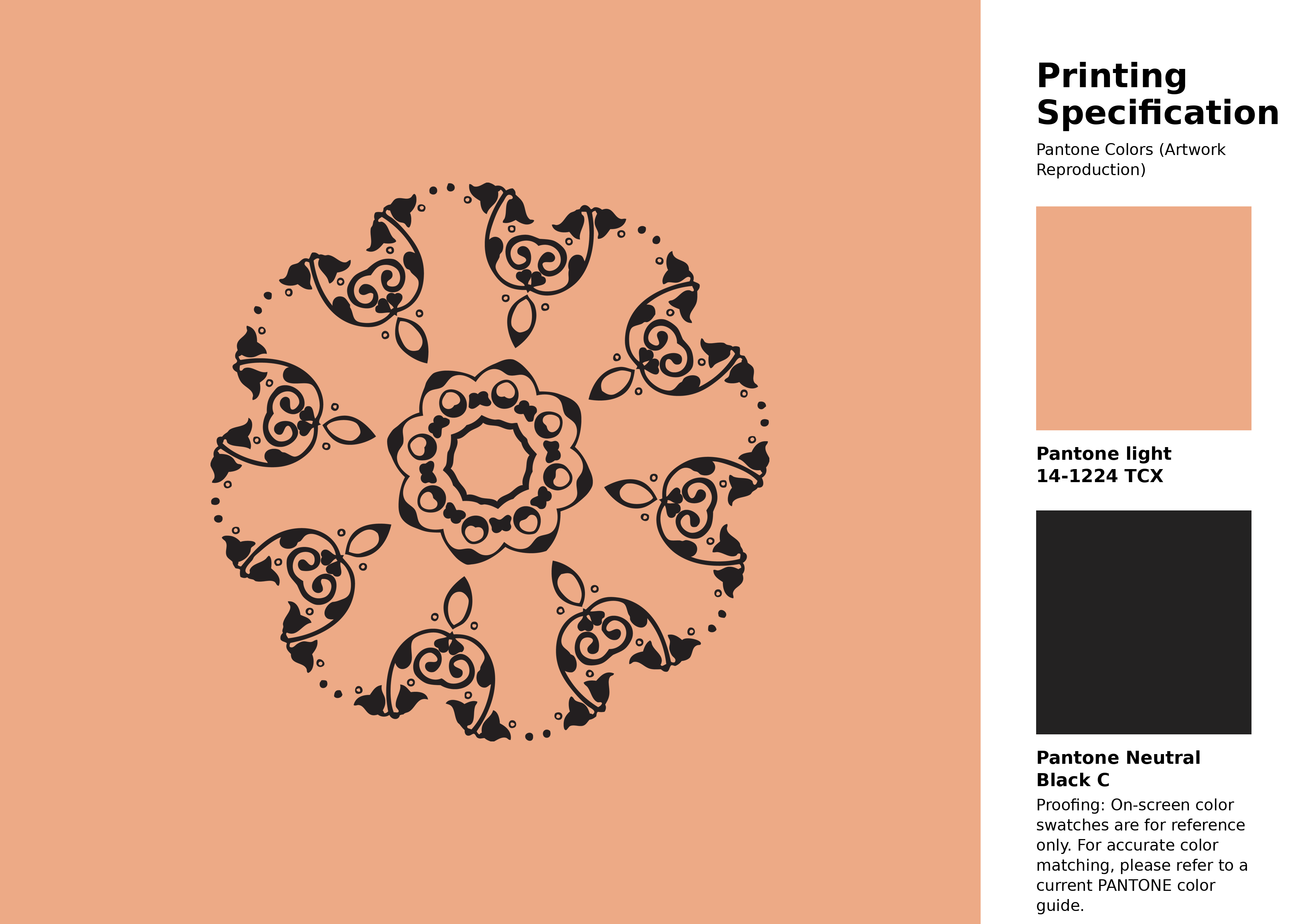 High-quality artwork and graphic illustration using Pantone 14-1224 Tcx Coral Sands Color | Hex color Code #edaa86. A fantastic creative resource for designers and artists. #artwork #illustration #graphicart #edaa86