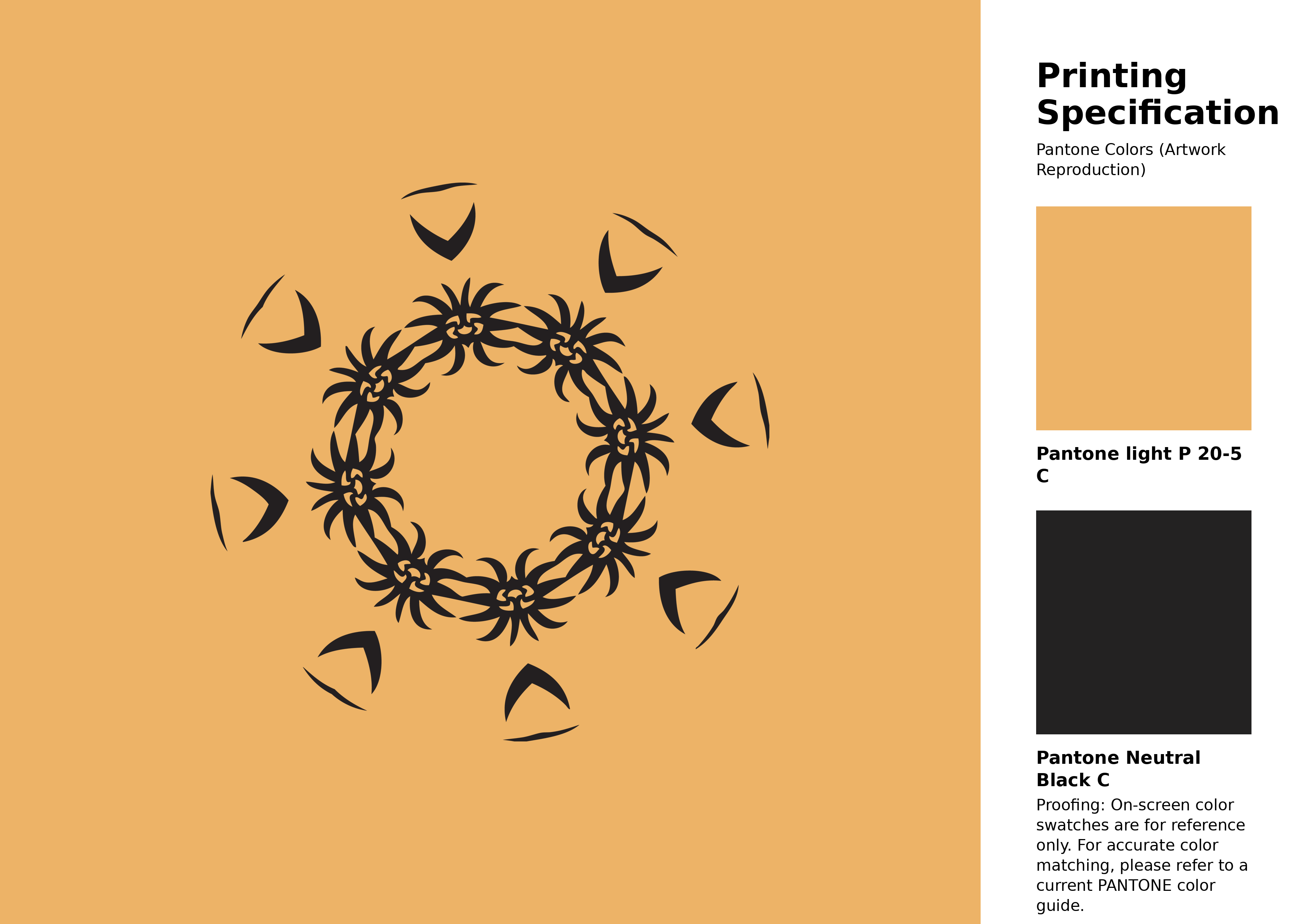High-quality artwork and graphic illustration using Pantone P 20-5 C Color | Hex color Code #edb367. A fantastic creative resource for designers and artists. #artwork #illustration #graphicart #edb367