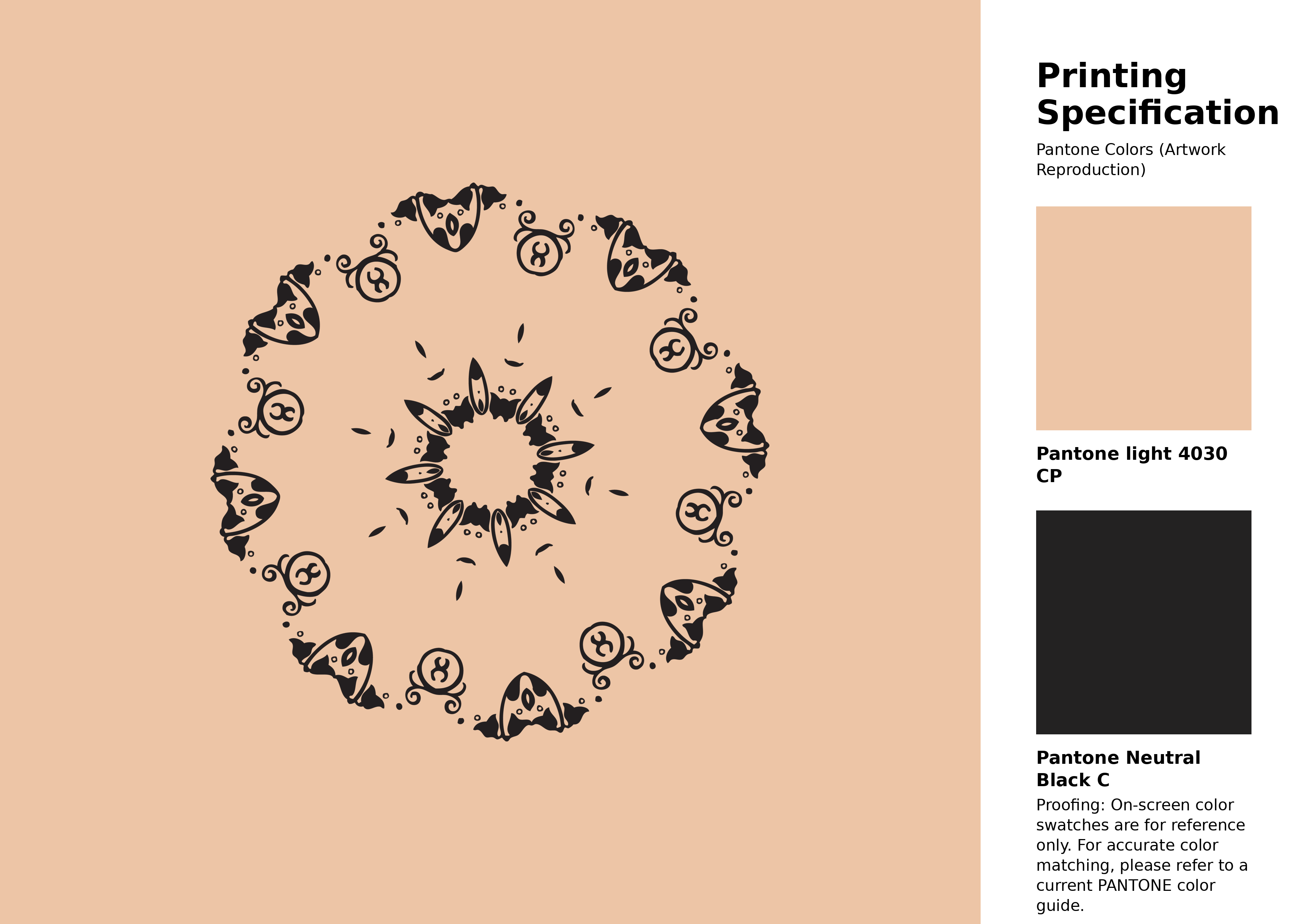 High-quality artwork and graphic illustration using Pantone 4030 CP Color | Hex color Code #edc5a6. A fantastic creative resource for designers and artists. #artwork #illustration #graphicart #edc5a6