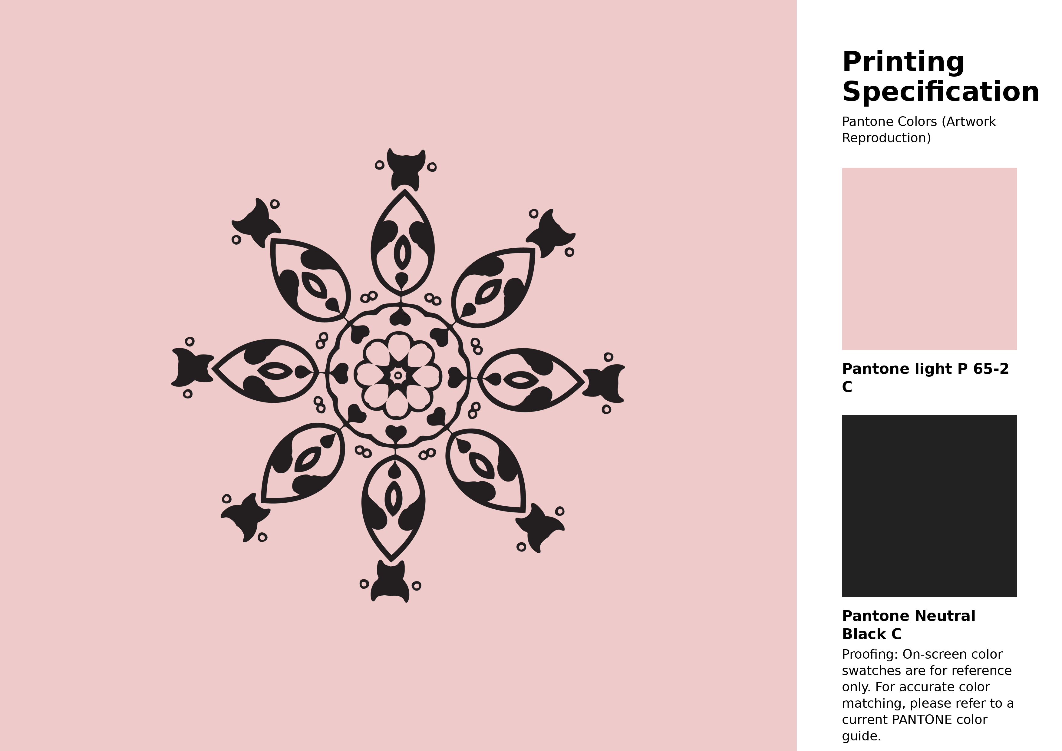 High-quality artwork and graphic illustration using Pantone P 65-2 C Color | Hex color Code #eecaca. A fantastic creative resource for designers and artists. #artwork #illustration #graphicart #eecaca