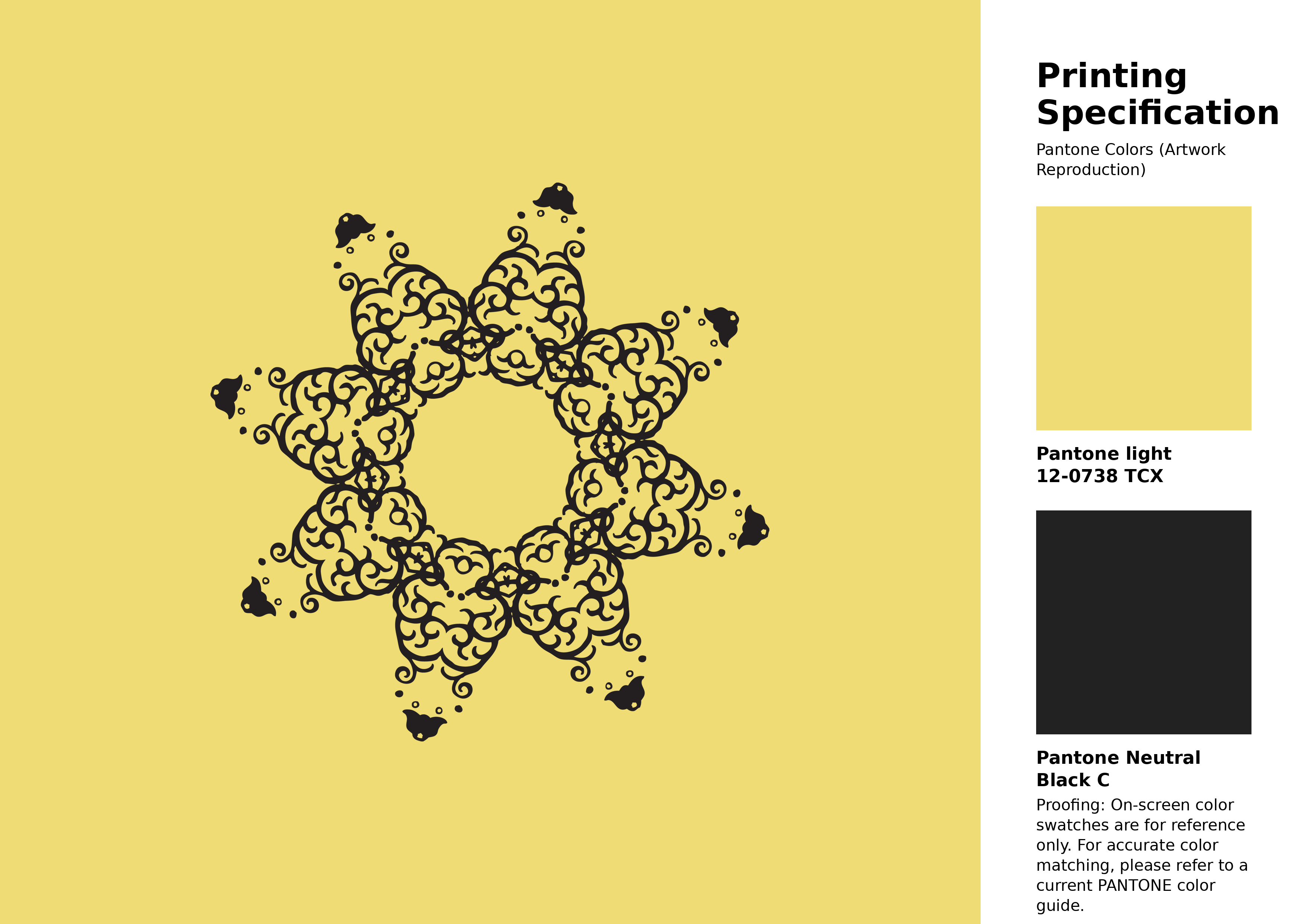 High-quality artwork and graphic illustration using Pantone 12-0738 Tcx Yellow Cream Color | Hex color Code #efdc75. A fantastic creative resource for designers and artists. #artwork #illustration #graphicart #efdc75