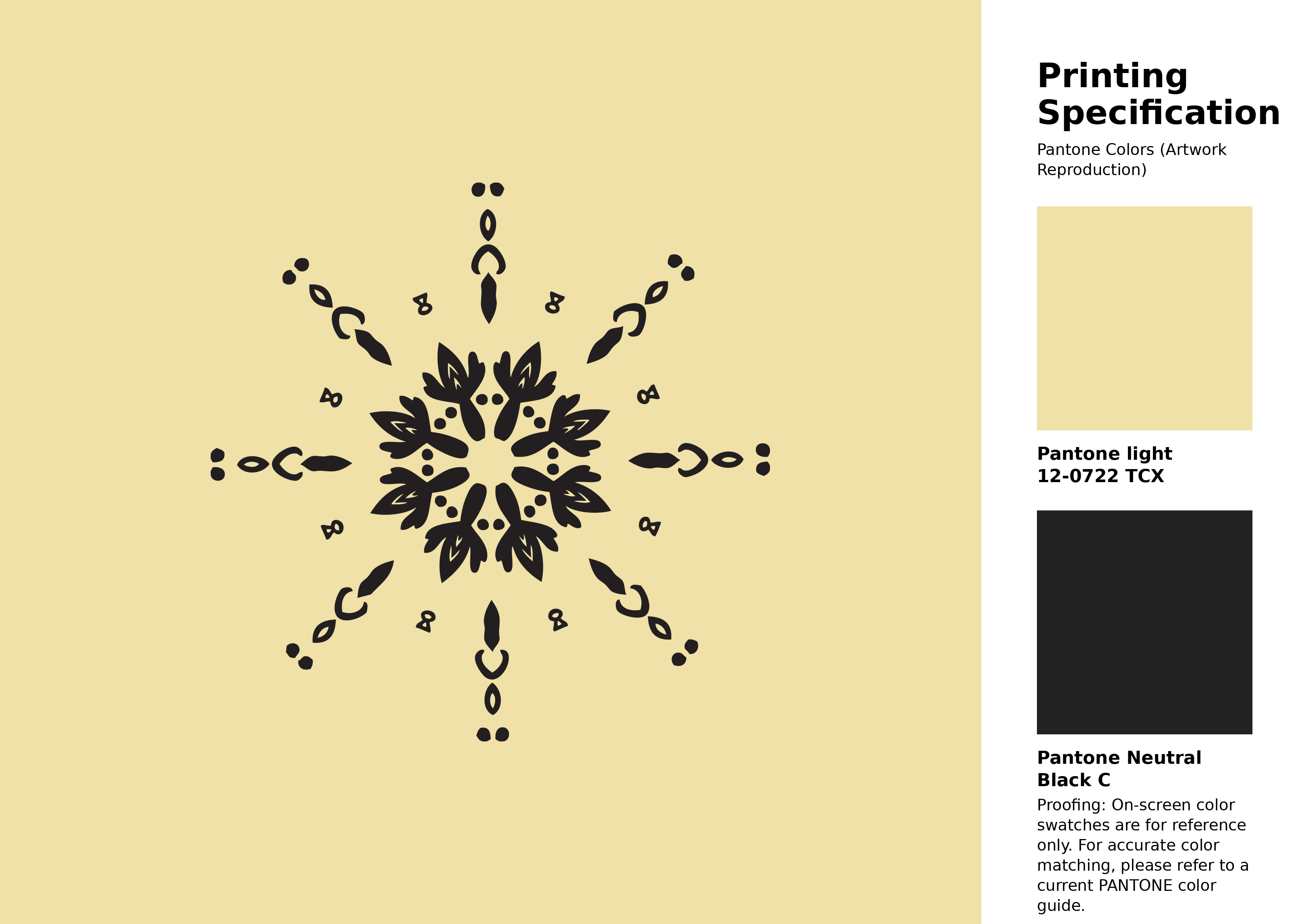 High-quality artwork and graphic illustration using Pantone 12-0722 Tcx French Vanilla Color | Hex color Code #efe1a7. A fantastic creative resource for designers and artists. #artwork #illustration #graphicart #efe1a7