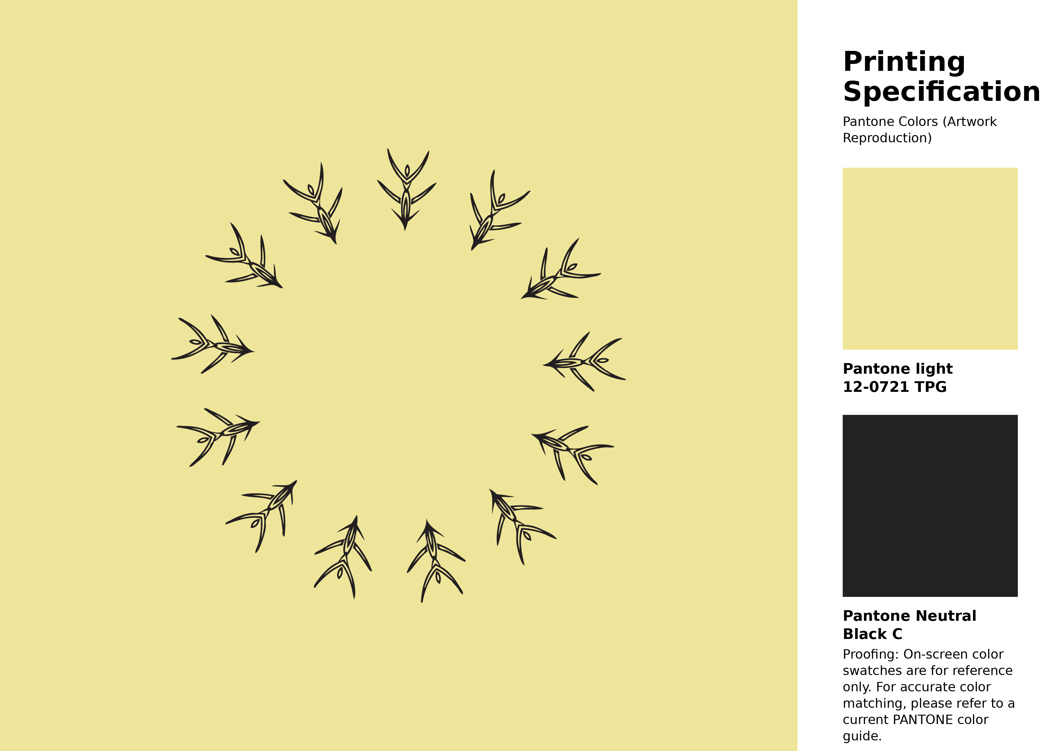 High-quality artwork and graphic illustration using Pantone 12-0721 Tpg Lemonade Color | Hex color Code #efe59a. A fantastic creative resource for designers and artists. #artwork #illustration #graphicart #efe59a