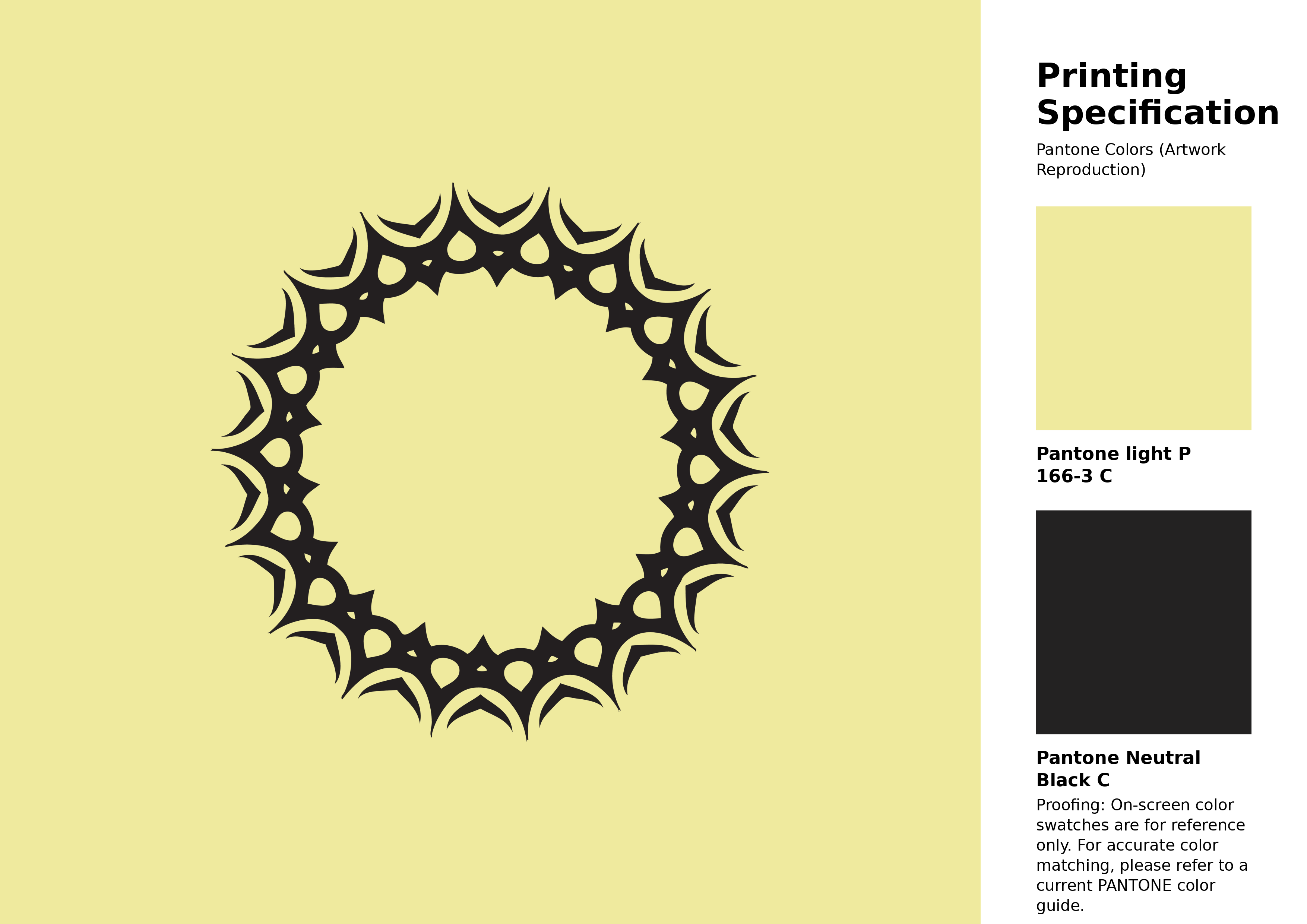 High-quality artwork and graphic illustration using Pantone P 166-3 C Color | Hex color Code #efea9e. A fantastic creative resource for designers and artists. #artwork #illustration #graphicart #efea9e