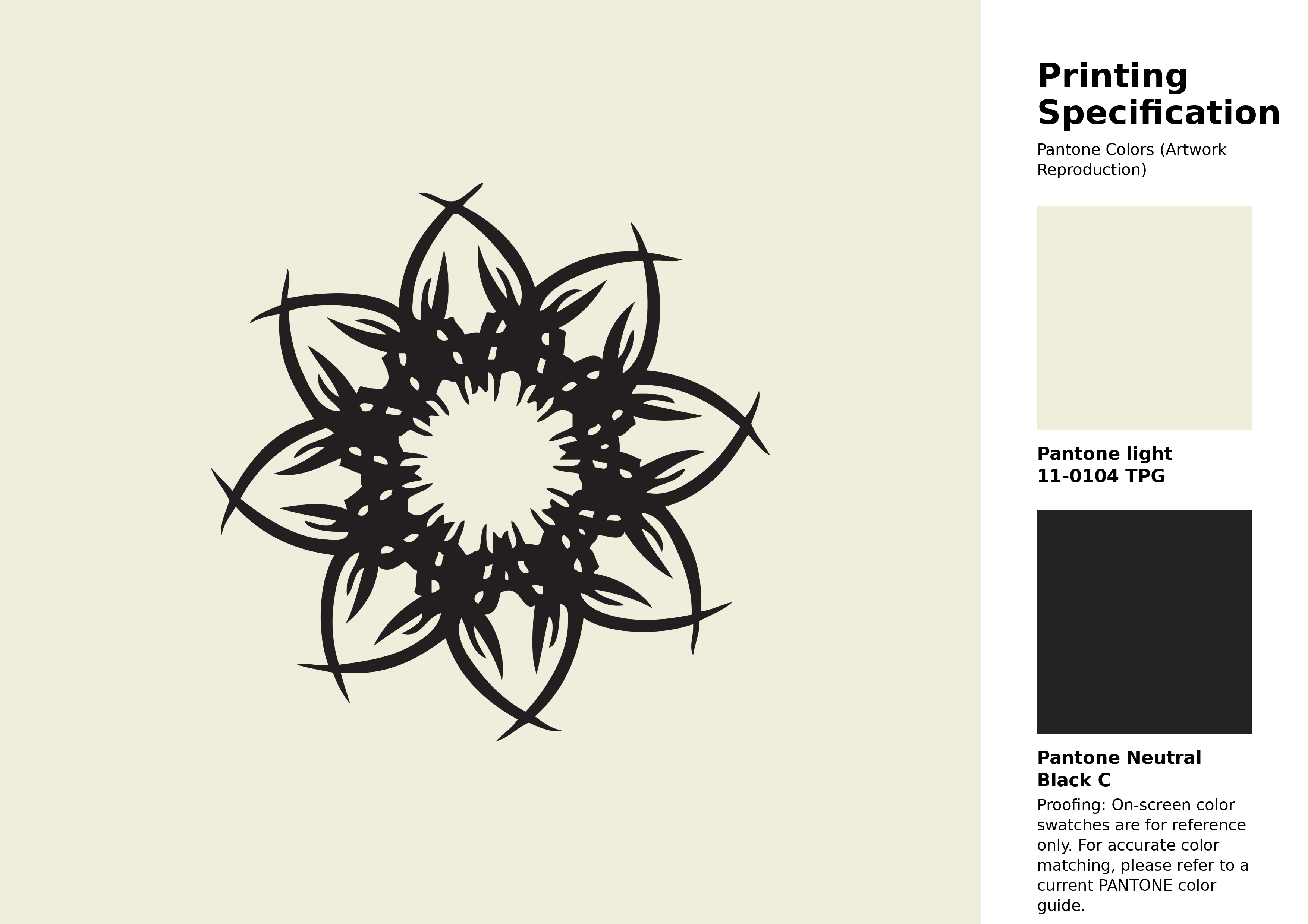 Hex Color #efeddc | Printing Match PANTONE 11-0104 TPG | Color ...