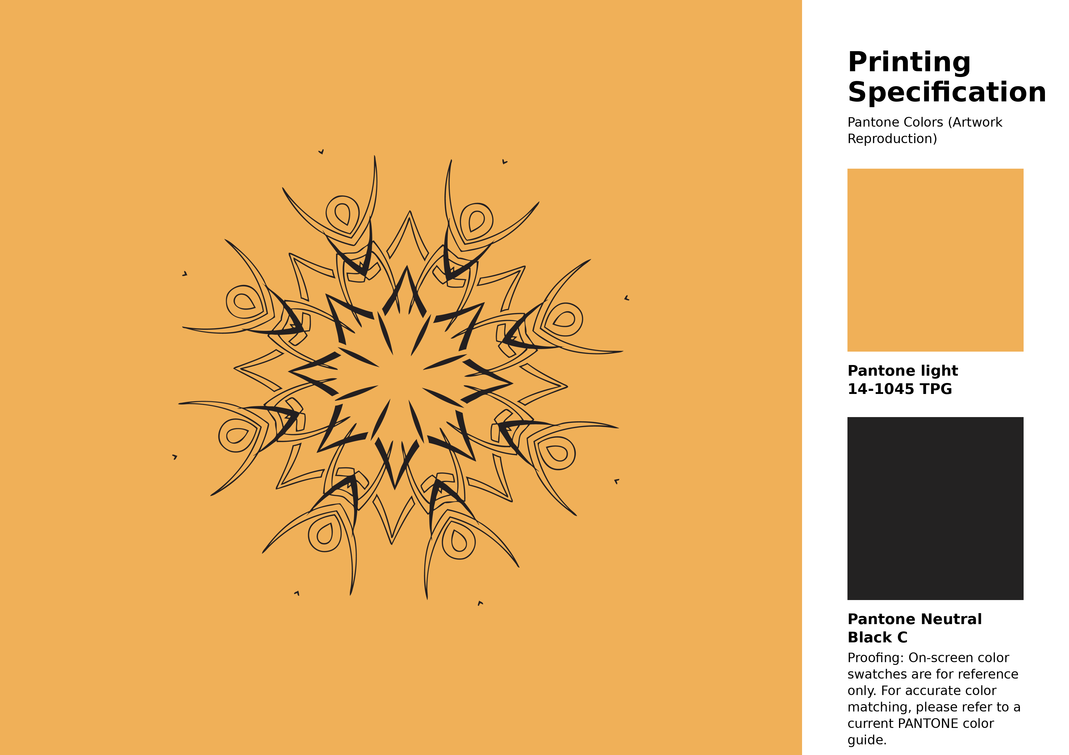 High-quality artwork and graphic illustration using Pantone 14-1045 Tpg Amber Color | Hex color Code #f0b058. A fantastic creative resource for designers and artists. #artwork #illustration #graphicart #f0b058