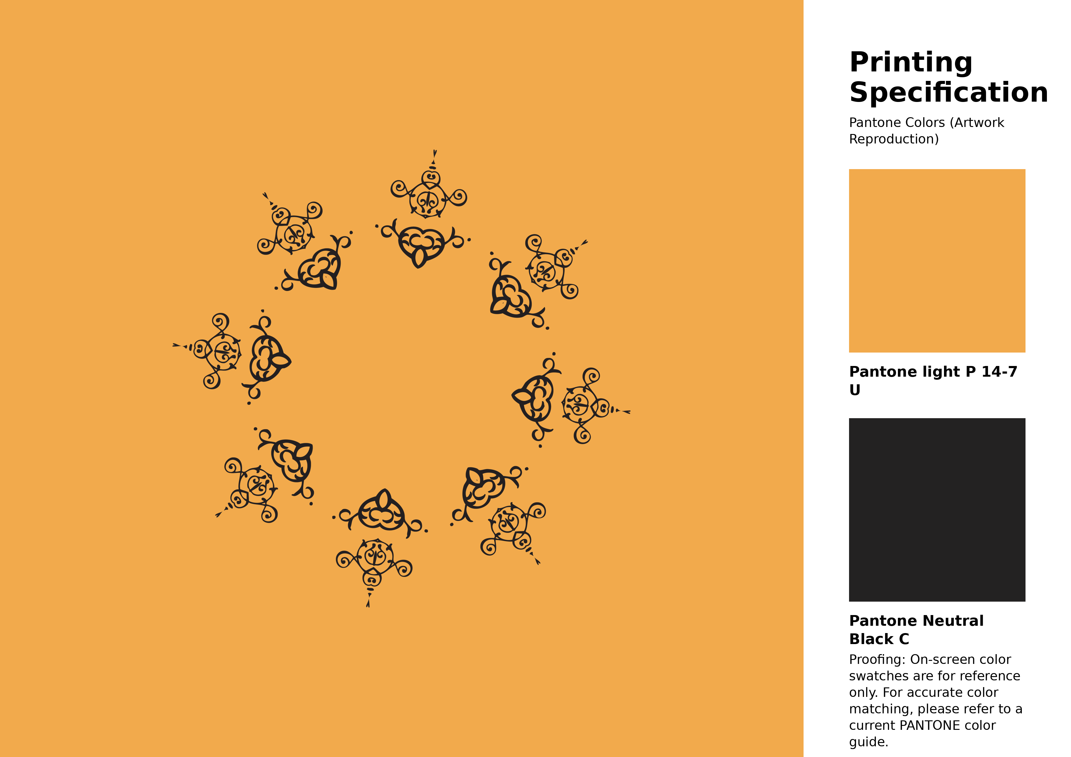 High-quality artwork and graphic illustration using Pantone P 14-7 U Color | Hex color Code #f2aa4c. A fantastic creative resource for designers and artists. #artwork #illustration #graphicart #f2aa4c