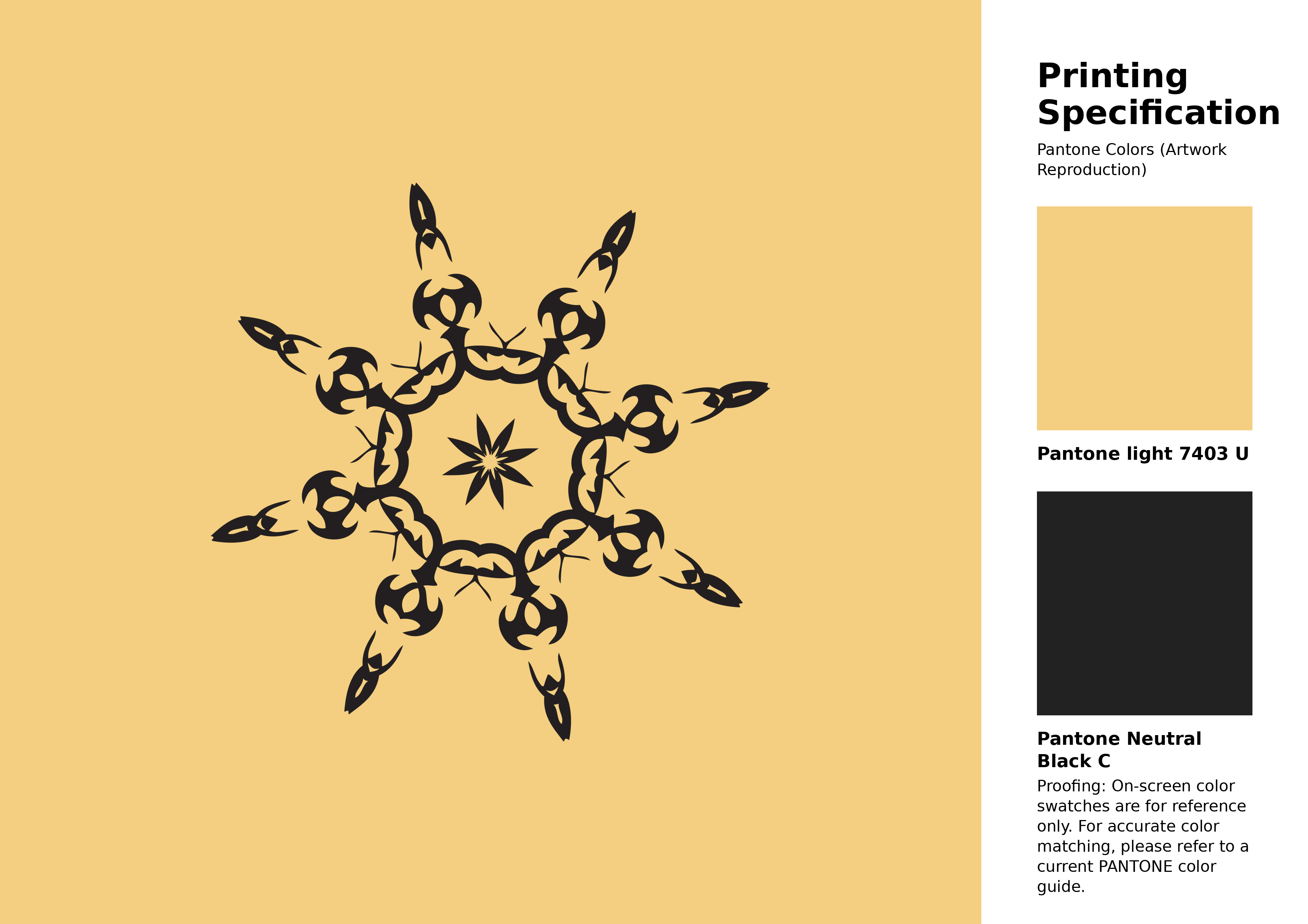 High-quality artwork and graphic illustration using Pantone 7403 U Color | Hex color Code #f4cf81. A fantastic creative resource for designers and artists. #artwork #illustration #graphicart #f4cf81