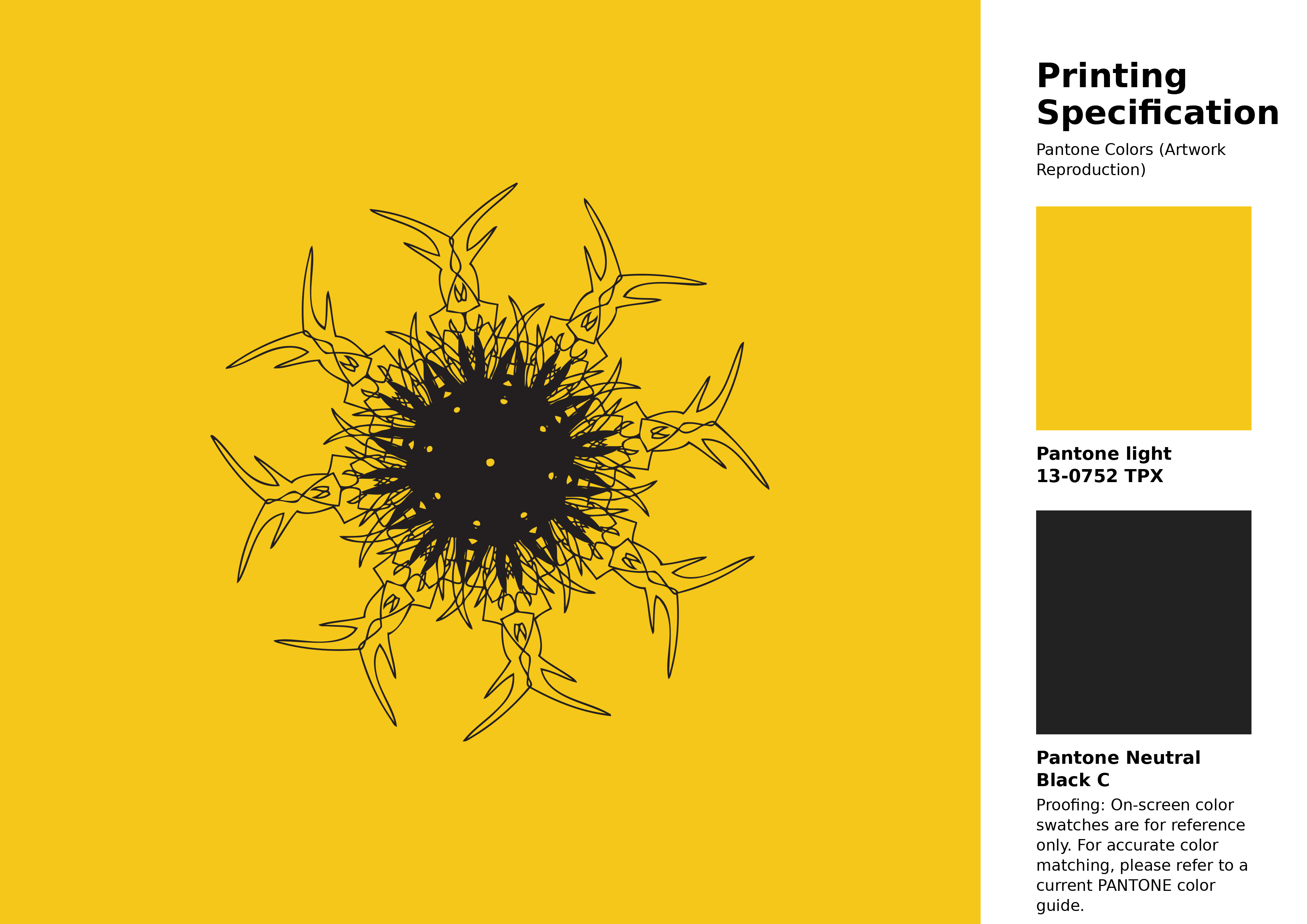 High-quality artwork and graphic illustration using Pantone 13-0752 Tpx Lemon Color | Hex color Code #f5c71a. A fantastic creative resource for designers and artists. #artwork #illustration #graphicart #f5c71a