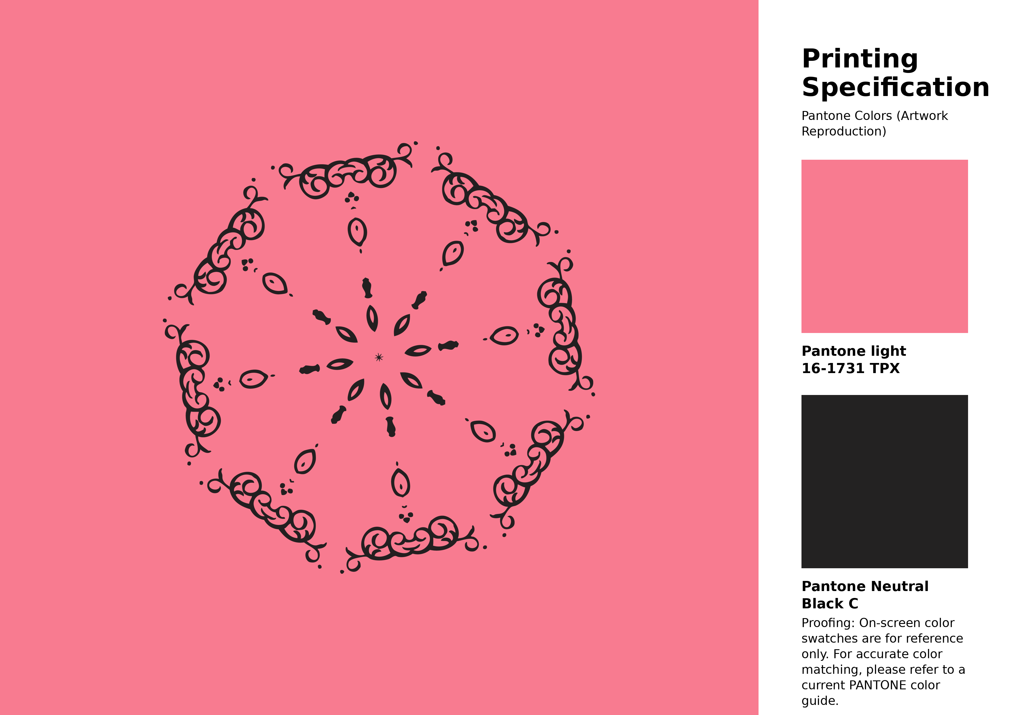 High-quality artwork and graphic illustration using Pantone 16-1731 Tpx Strawberry Pink Color | Hex color Code #f87b90. A fantastic creative resource for designers and artists. #artwork #illustration #graphicart #f87b90