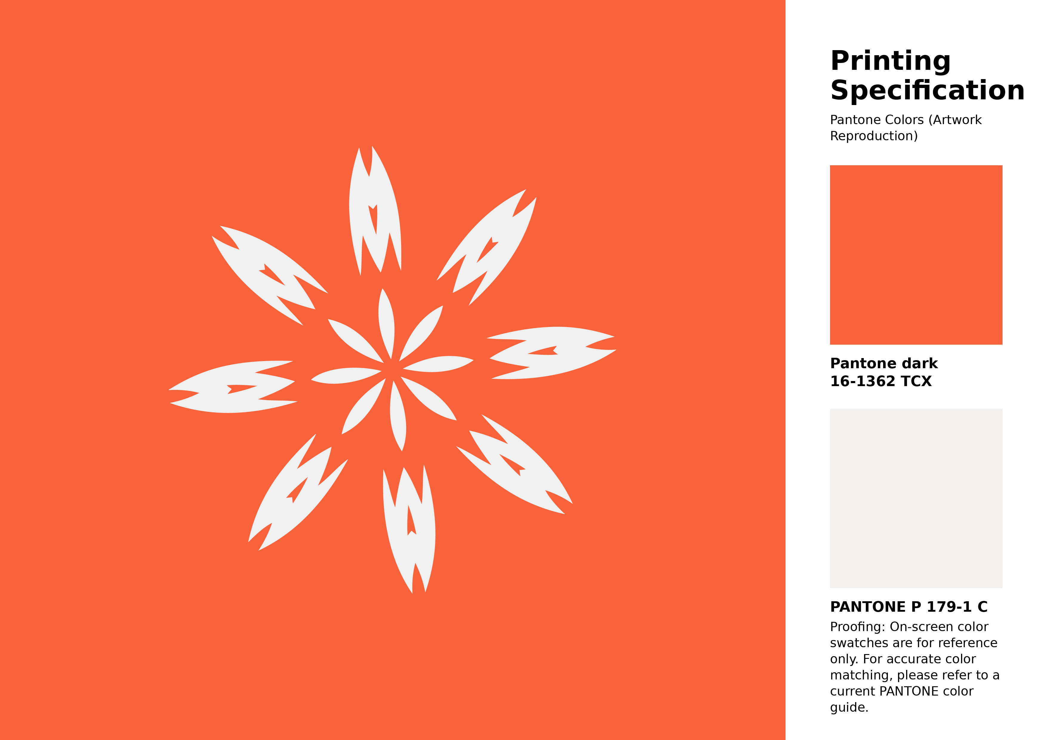 High-quality artwork and graphic illustration using Pantone 16-1362 Tcx Vermillion Orange Color | Hex color Code #f9633b. A fantastic creative resource for designers and artists. #artwork #illustration #graphicart #f9633b