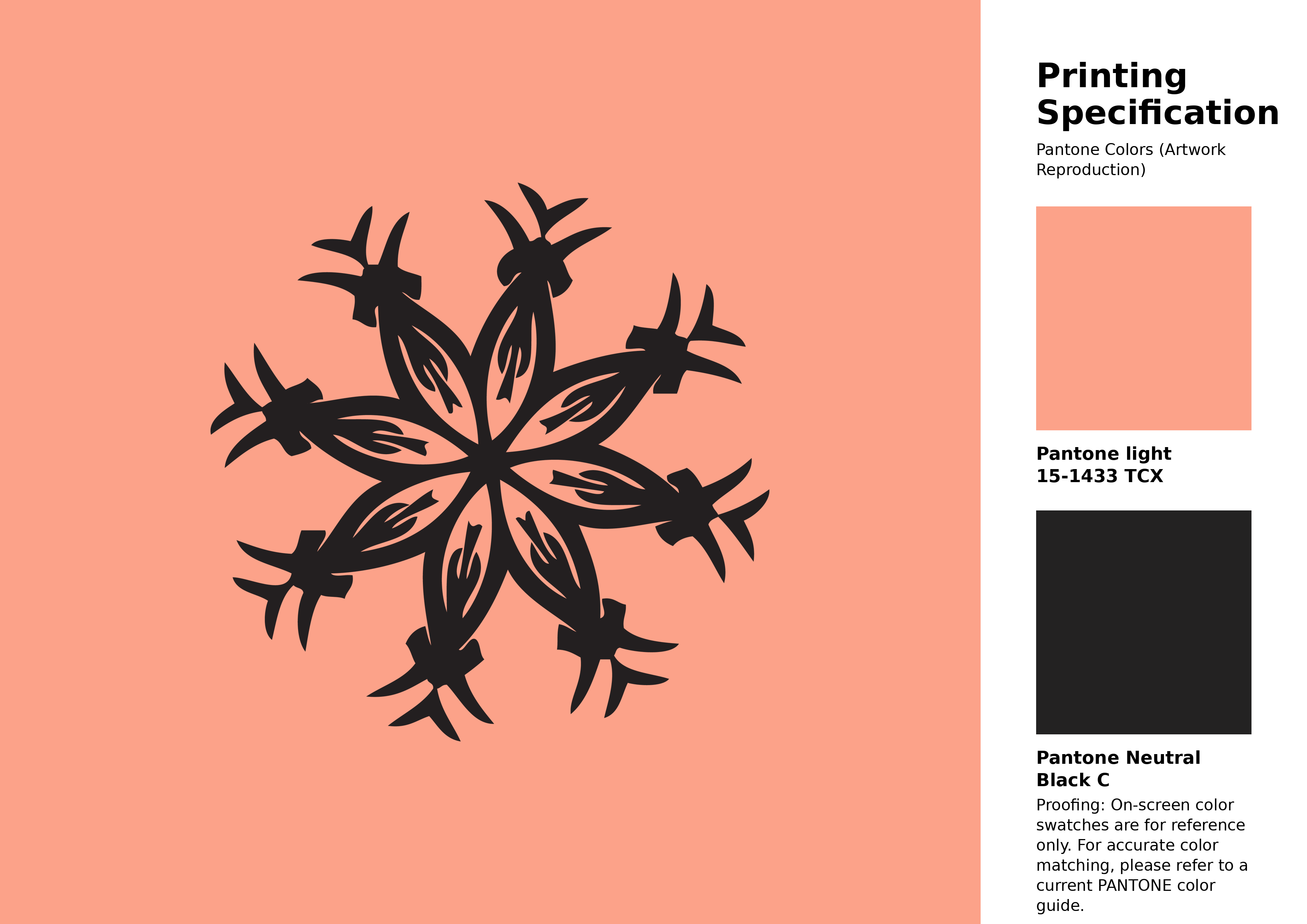 High-quality artwork and graphic illustration using Pantone 15-1433 Tcx Papaya Punch Color | Hex color Code #fca289. A fantastic creative resource for designers and artists. #artwork #illustration #graphicart #fca289