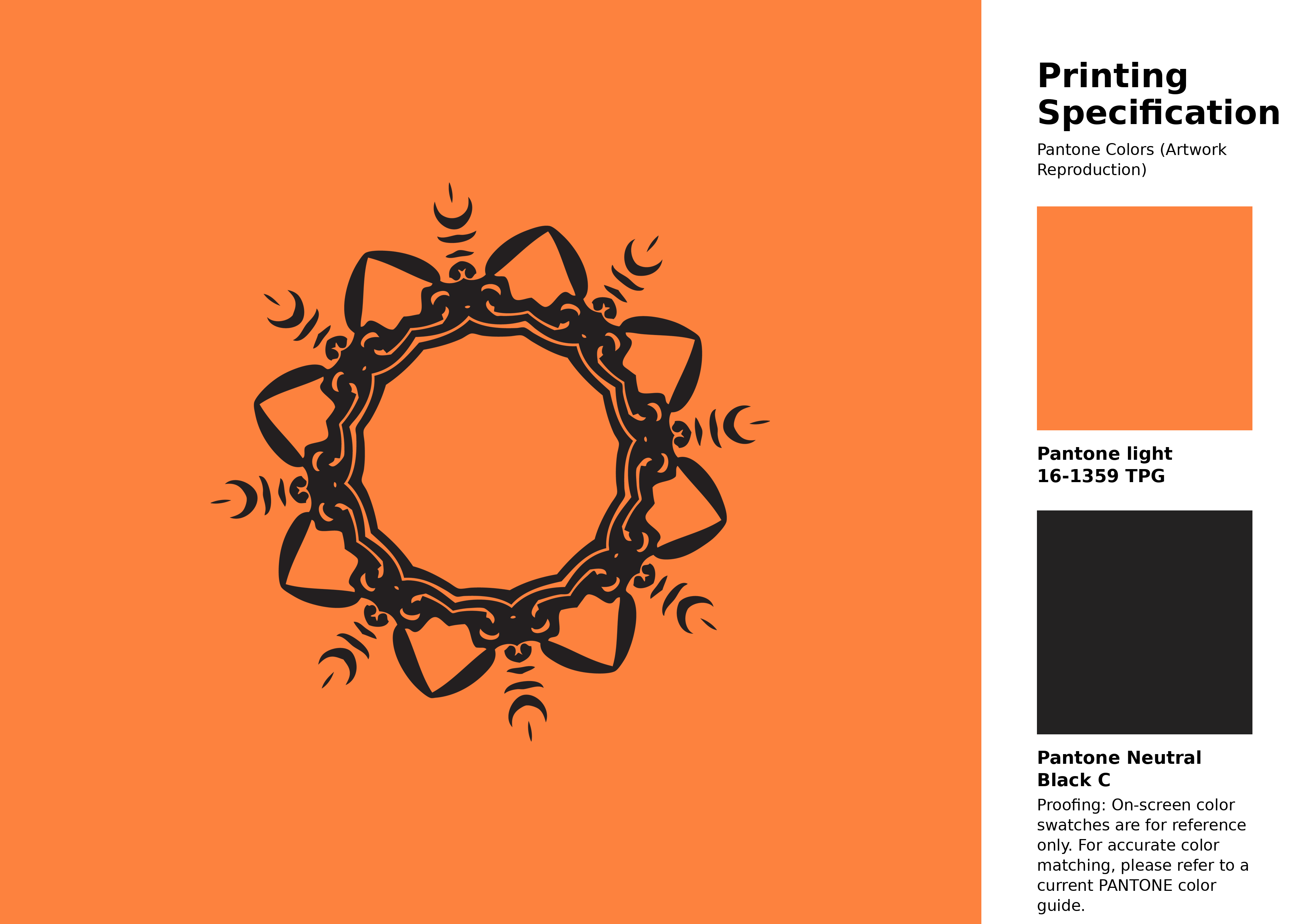 High-quality artwork and graphic illustration using Pantone 16-1359 Tpg Orange Peel Color | Hex color Code #fd823e. A fantastic creative resource for designers and artists. #artwork #illustration #graphicart #fd823e