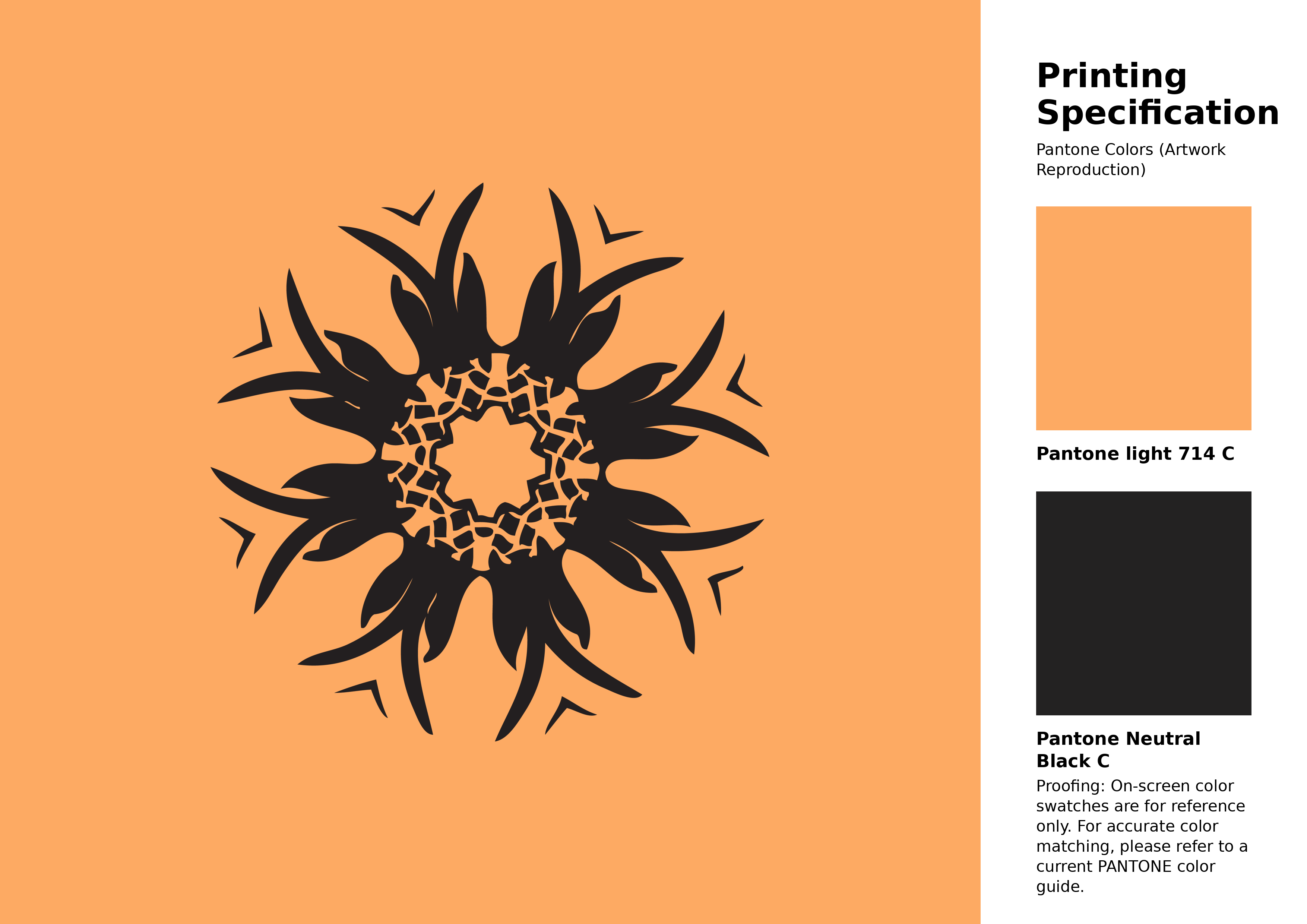 High-quality artwork and graphic illustration using Pantone 714 C Color | Hex color Code #fdaa63. A fantastic creative resource for designers and artists. #artwork #illustration #graphicart #fdaa63