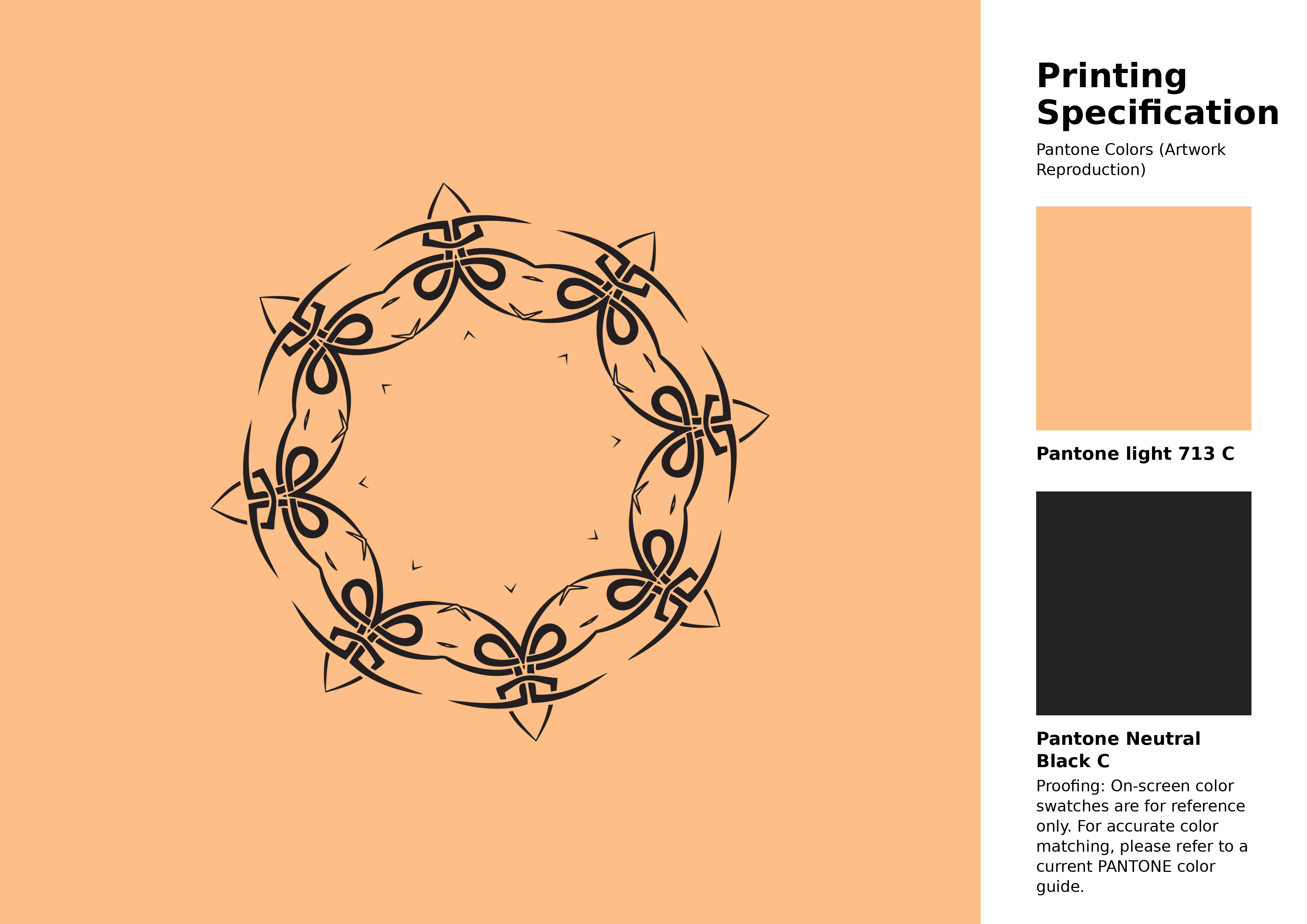 High-quality artwork and graphic illustration using Pantone 713 C Color | Hex color Code #fdbe87. A fantastic creative resource for designers and artists. #artwork #illustration #graphicart #fdbe87