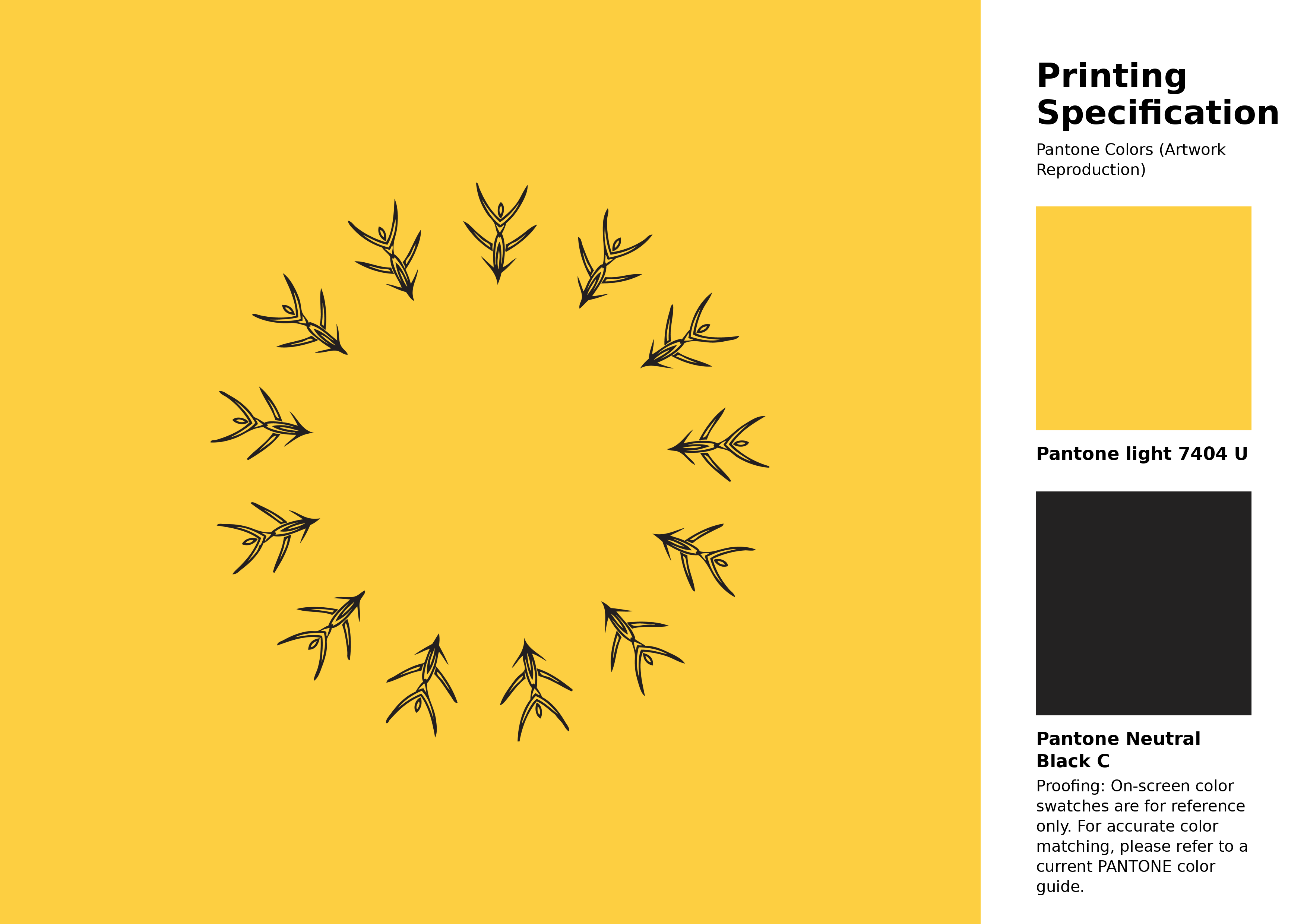 High-quality artwork and graphic illustration using Pantone 7404 U Color | Hex color Code #fdcf41. A fantastic creative resource for designers and artists. #artwork #illustration #graphicart #fdcf41