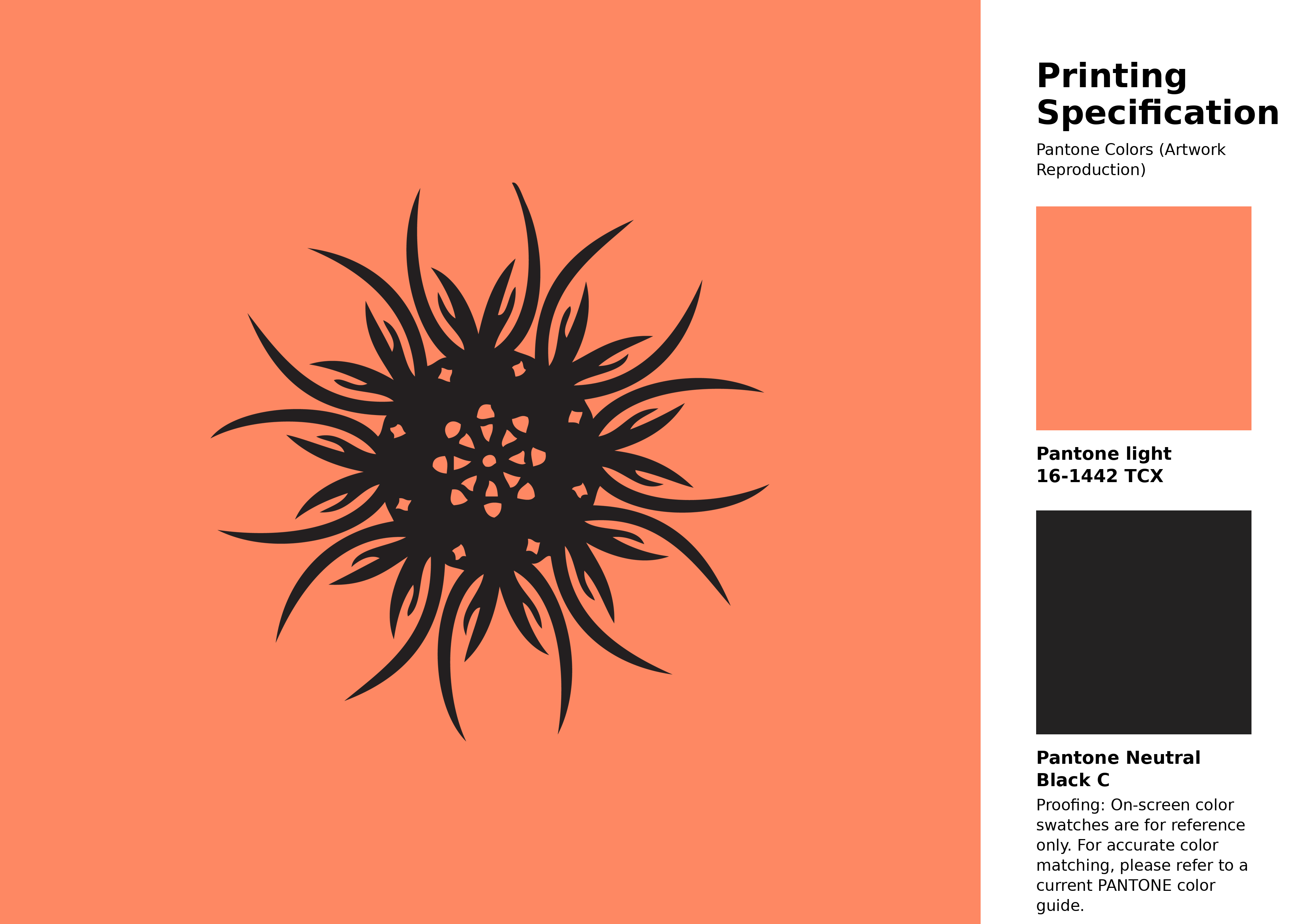 High-quality artwork and graphic illustration using Pantone 16-1442 Tcx Melon Color | Hex color Code #fe8863. A fantastic creative resource for designers and artists. #artwork #illustration #graphicart #fe8863