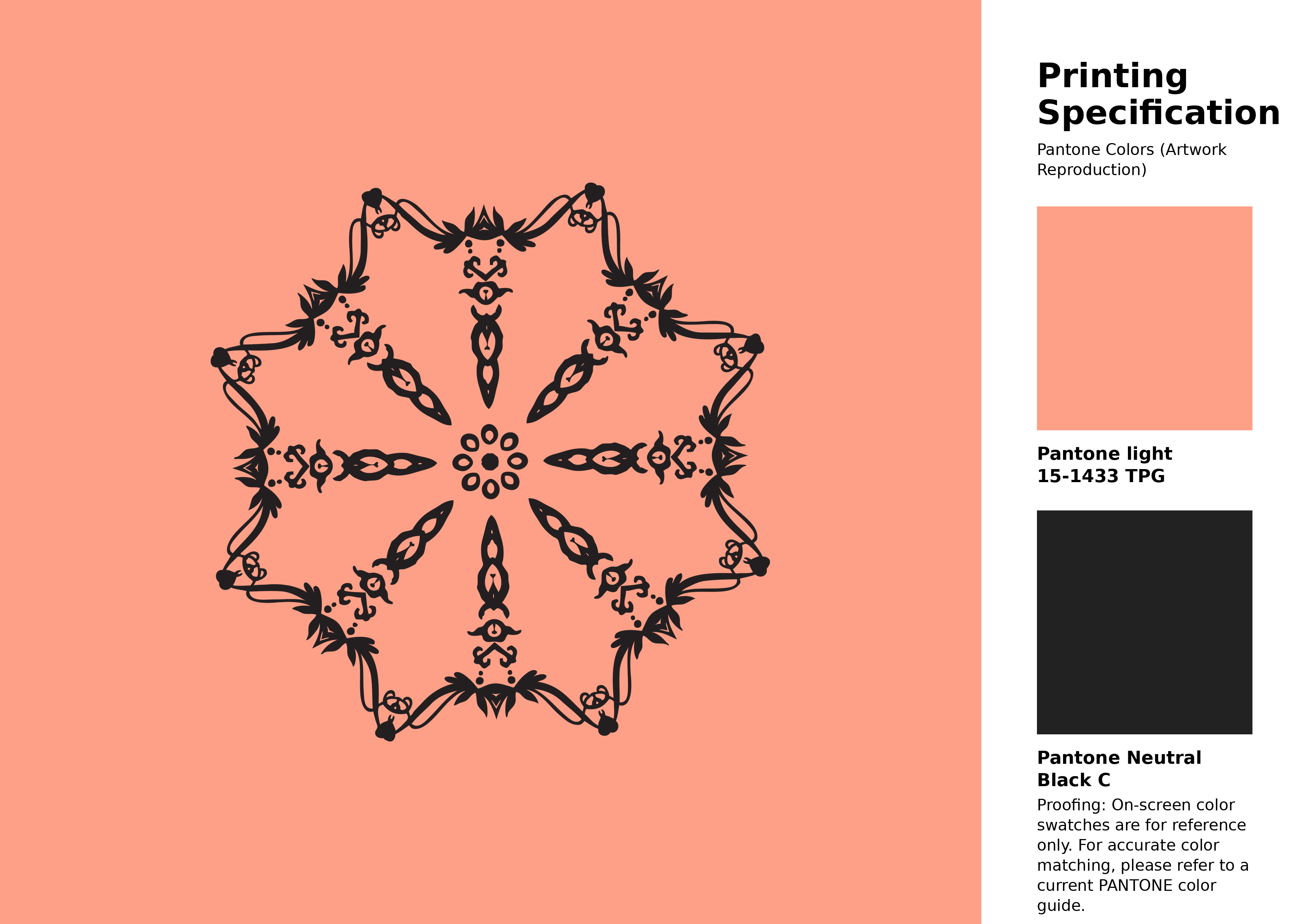 High-quality artwork and graphic illustration using Pantone 15-1433 Tpg Papaya Punch Color | Hex color Code #fea088. A fantastic creative resource for designers and artists. #artwork #illustration #graphicart #fea088
