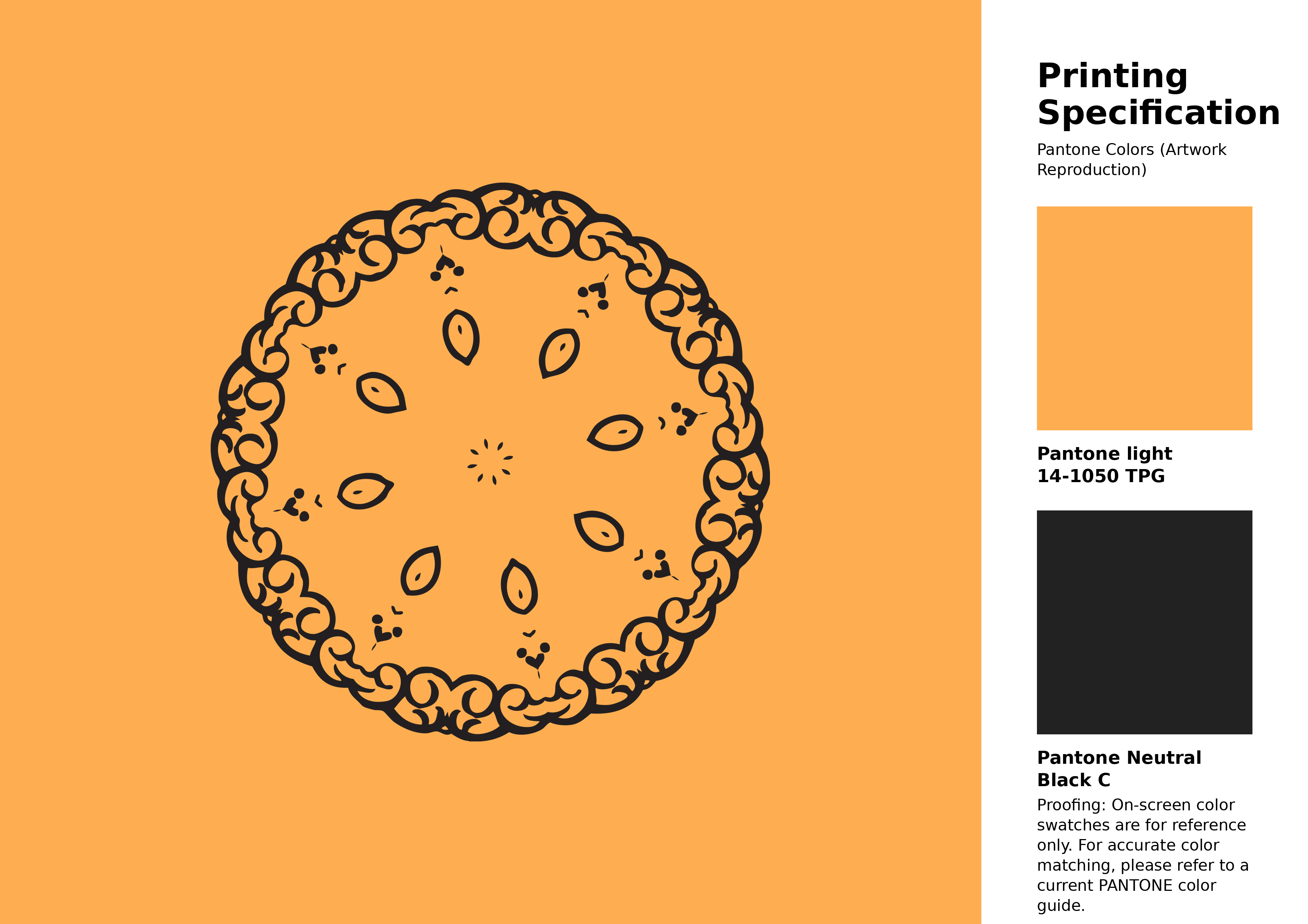 High-quality artwork and graphic illustration using Pantone 14-1050 Tpg Marigold Color | Hex color Code #feae51. A fantastic creative resource for designers and artists. #artwork #illustration #graphicart #feae51