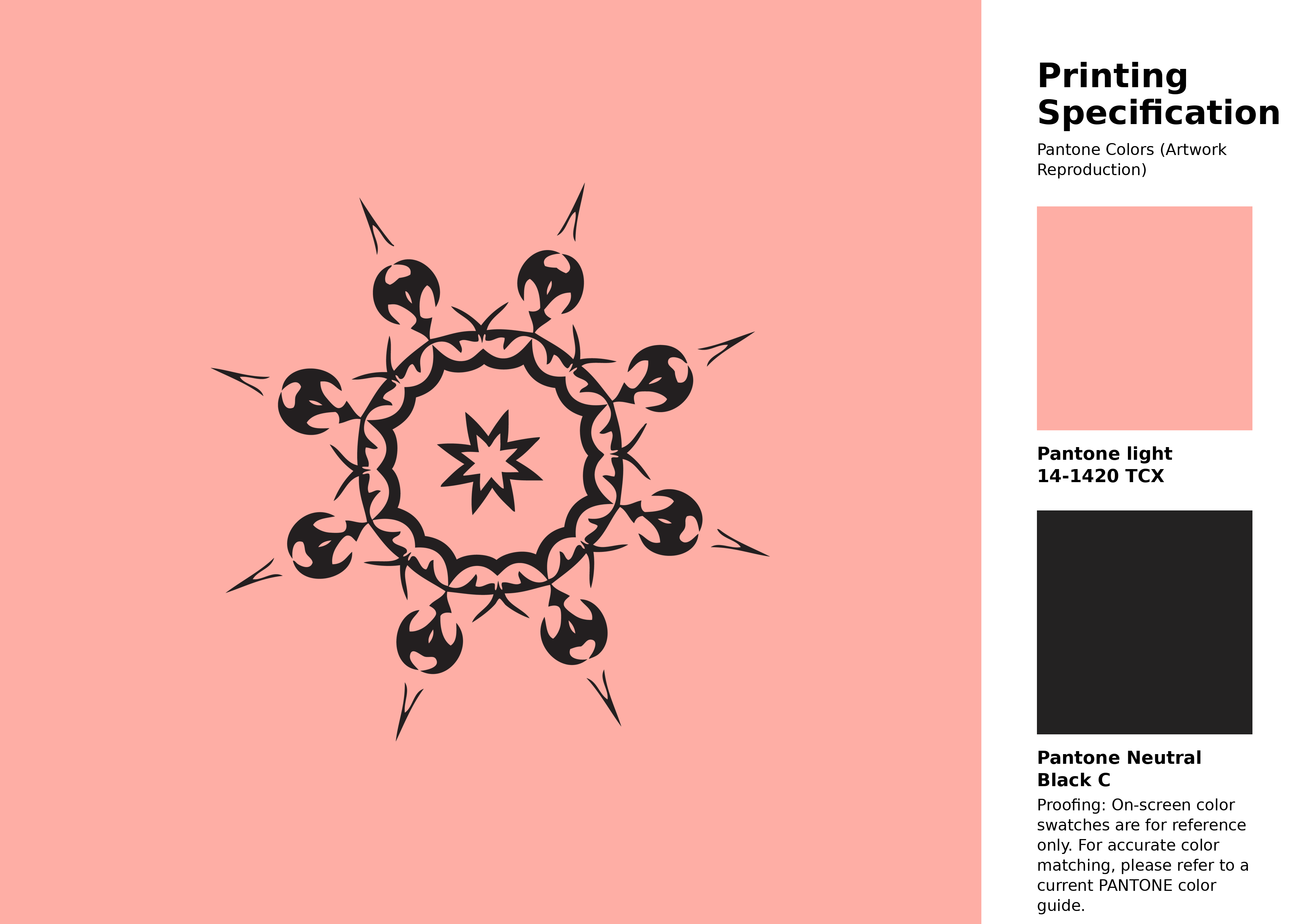 High-quality artwork and graphic illustration using Pantone 14-1420 Tcx Apricot Blush Color | Hex color Code #feaea5. A fantastic creative resource for designers and artists. #artwork #illustration #graphicart #feaea5